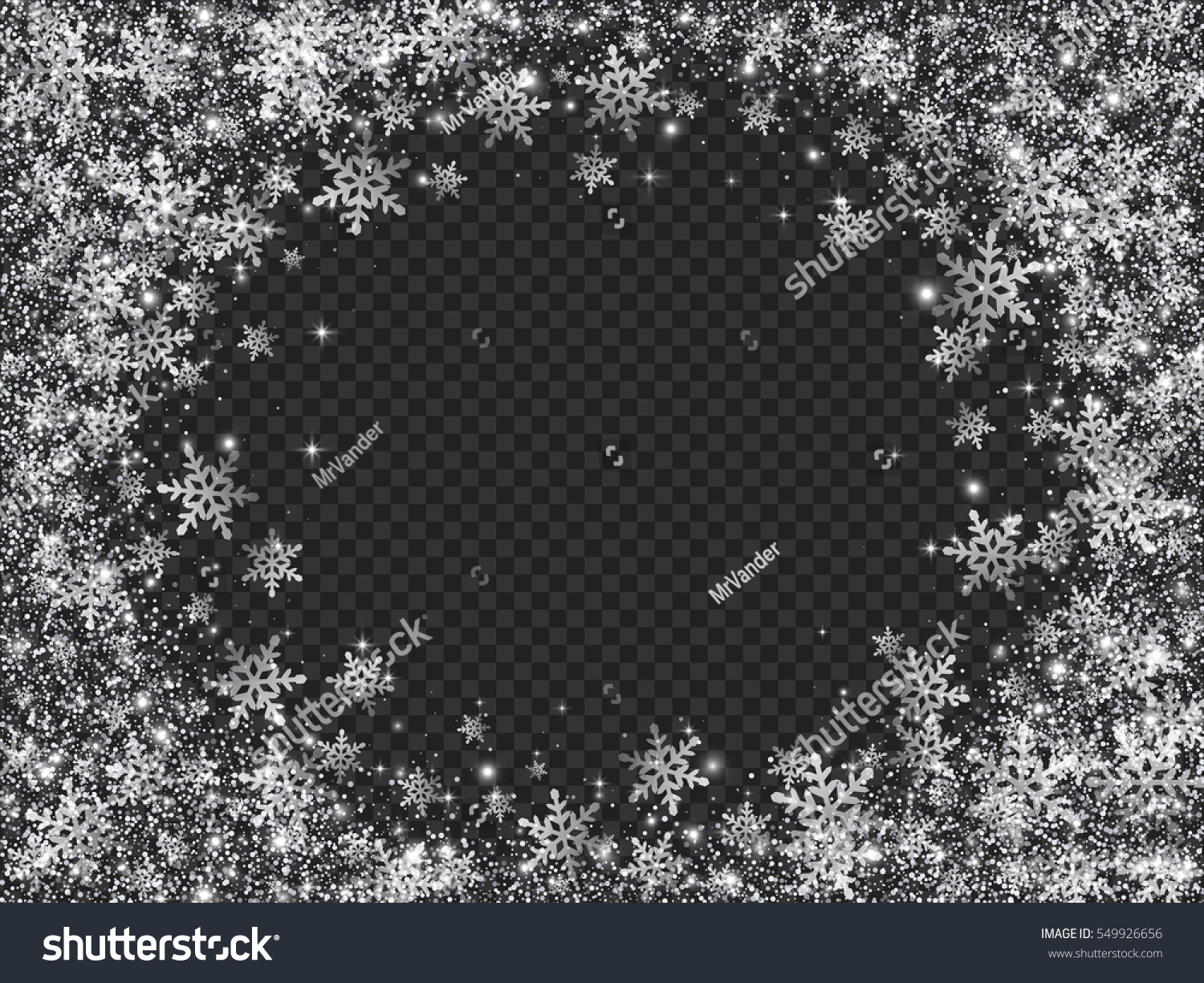 Glittering Snow Blizzard Effect On Transparent Stock Vector (Royalty ...