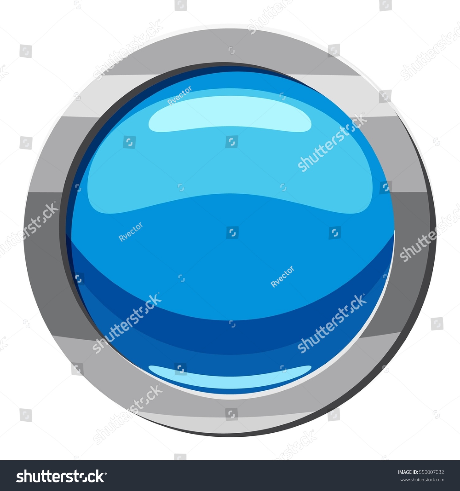 Circle Blue Button Icon Cartoon Illustration Stock Illustration ...