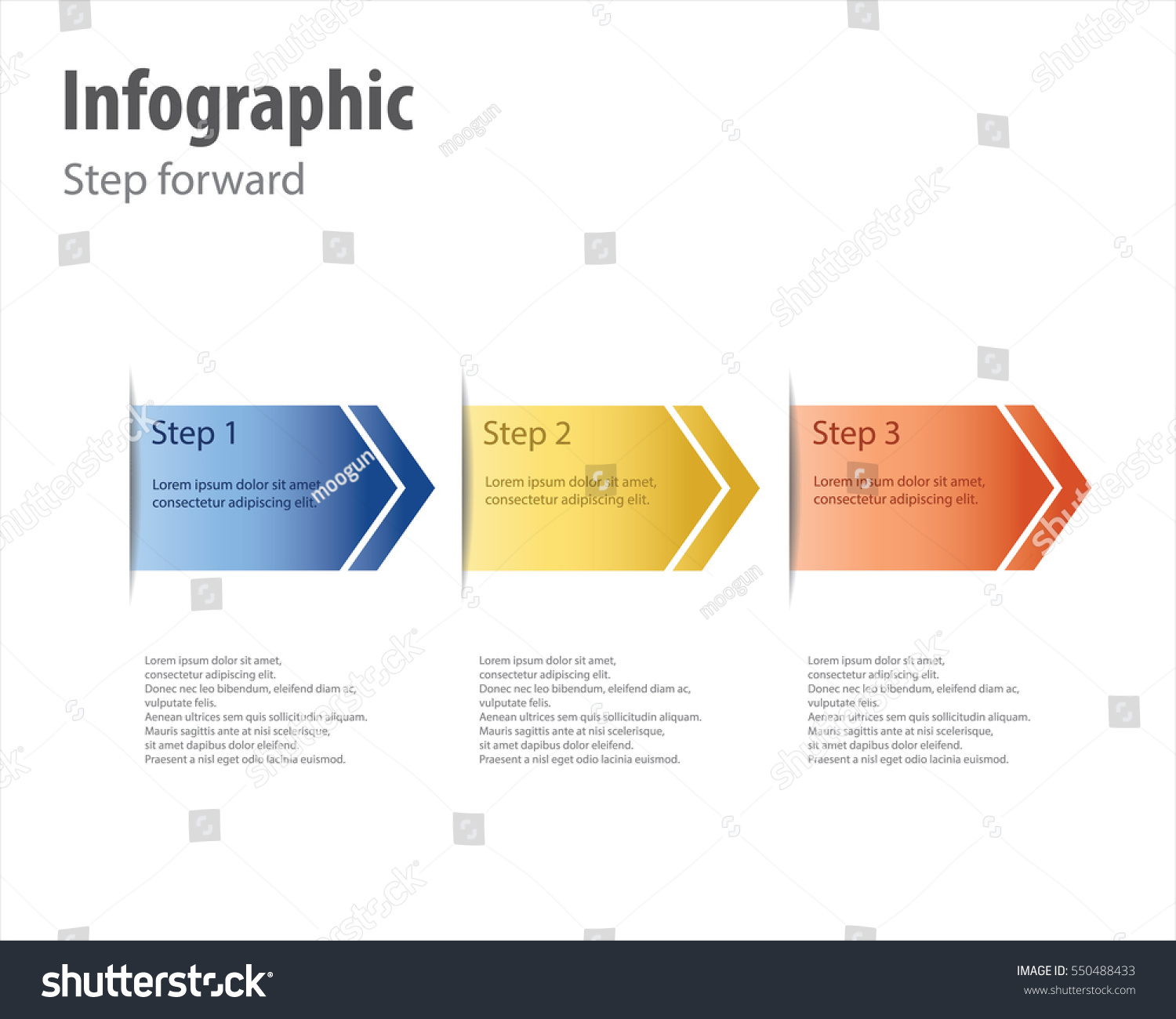 Infographicstep Forward Design Stock Vector (Royalty Free) 550488433