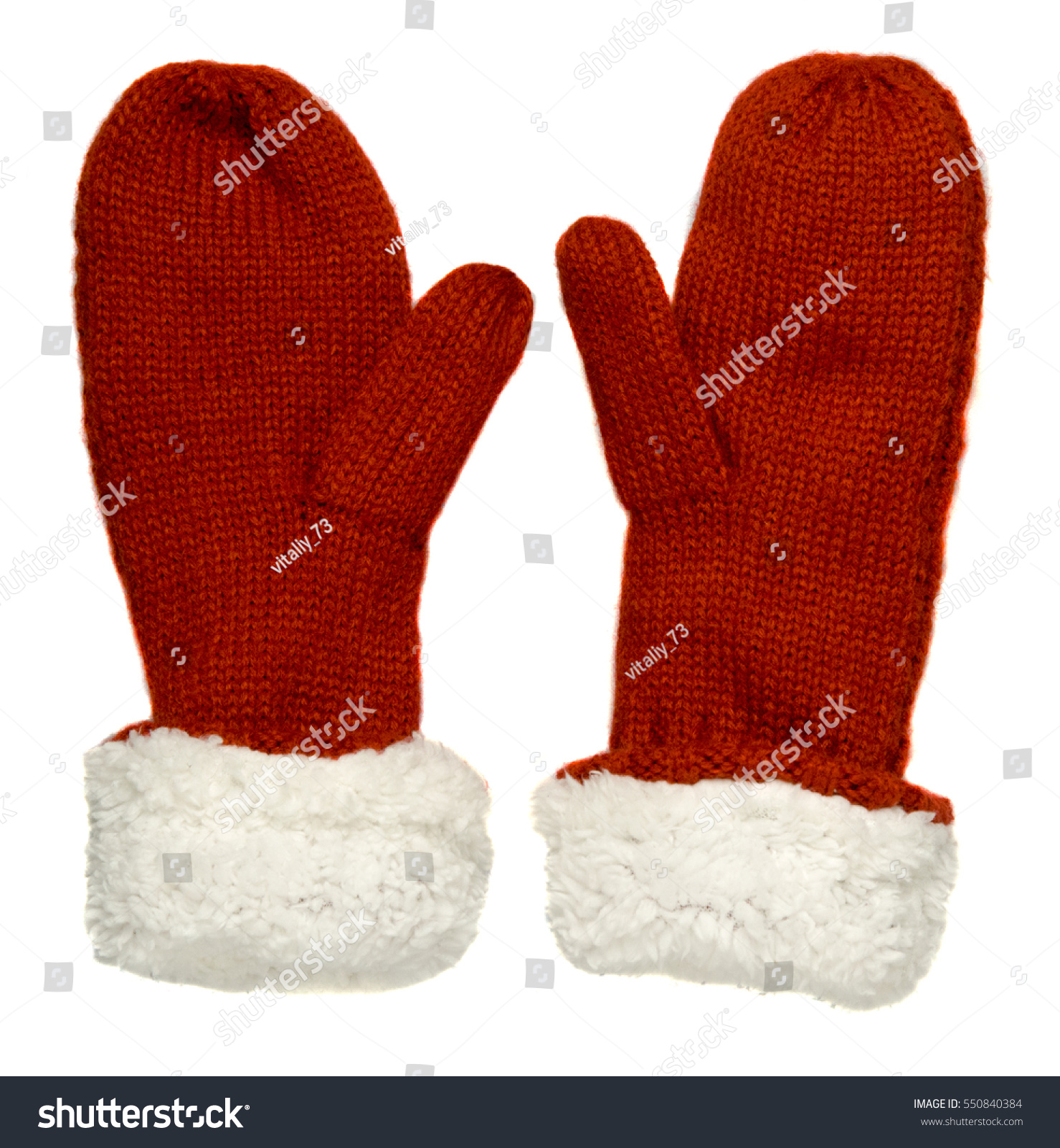 adult red mittens