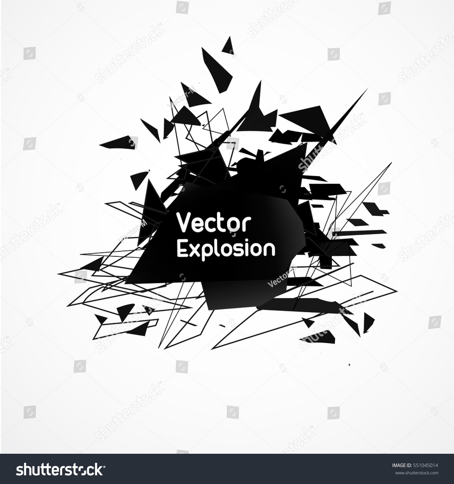 Abstract Black Explosion Vector Illustration Stock Vector (Royalty Free ...