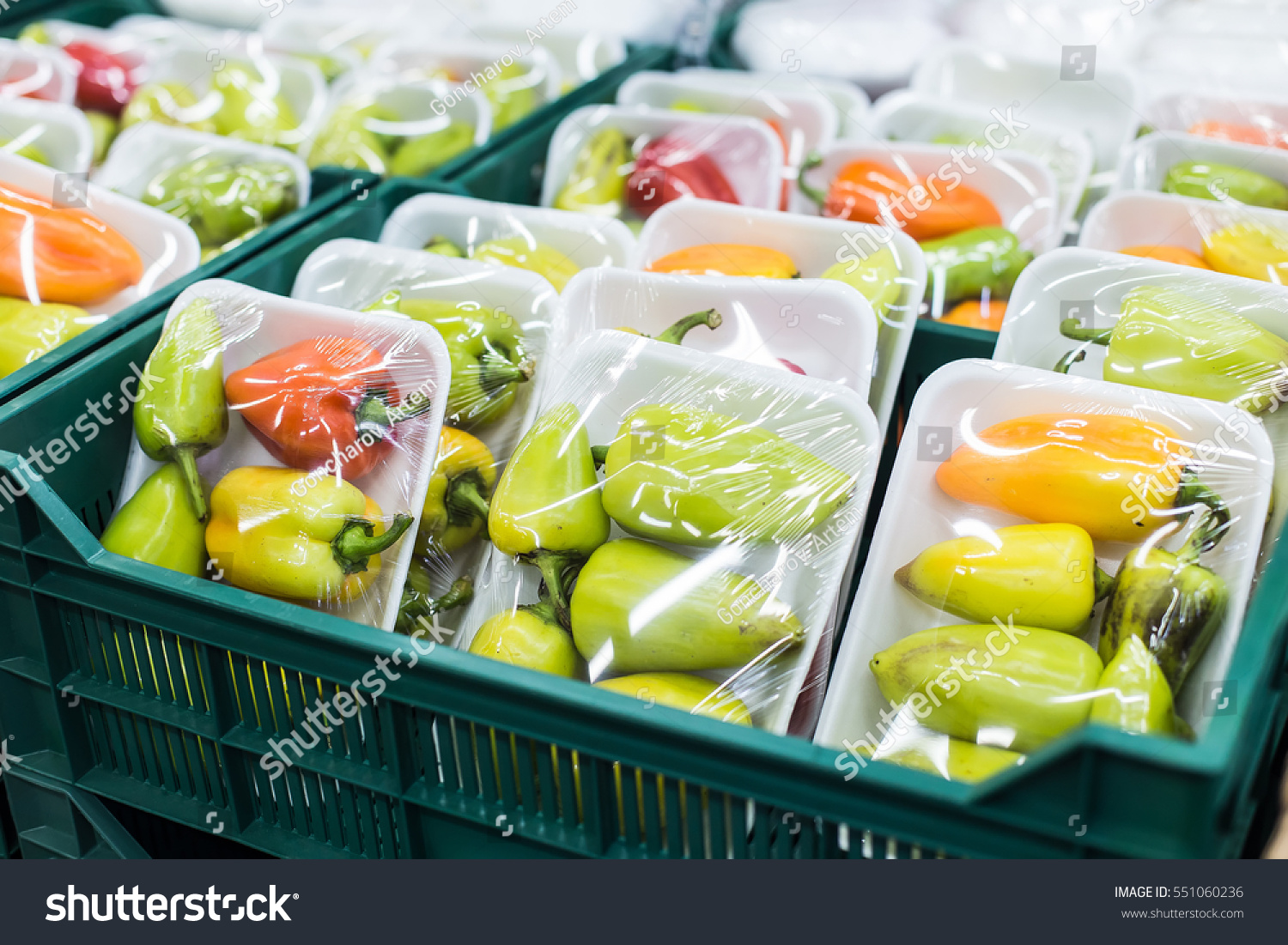 Bulgarian Pepper Box On Shelf Supermarket Stock Photo 551060236 ...