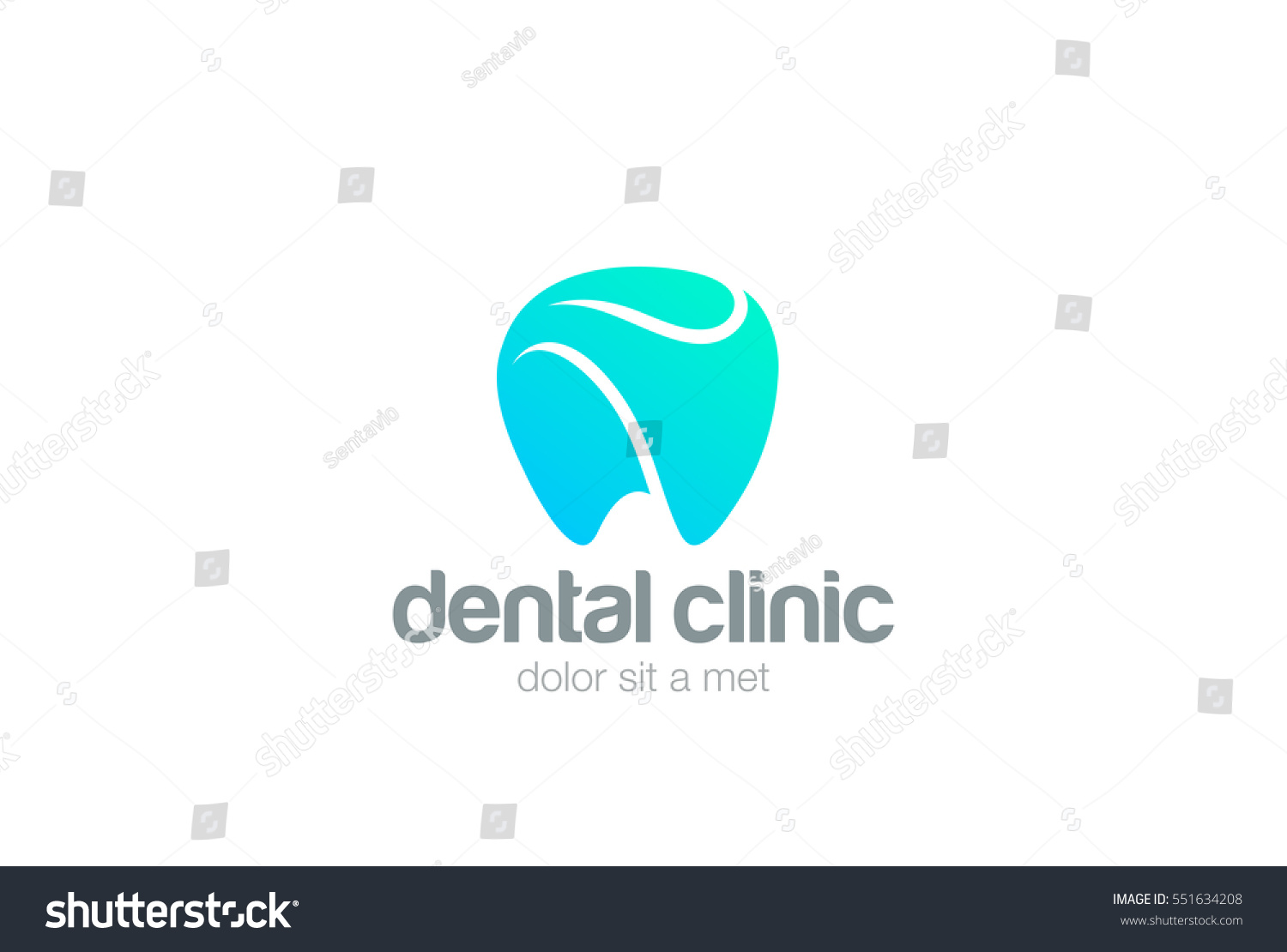 Dental Clinic Logo Tooth Abstract Design Stock Vector (Royalty Free ...