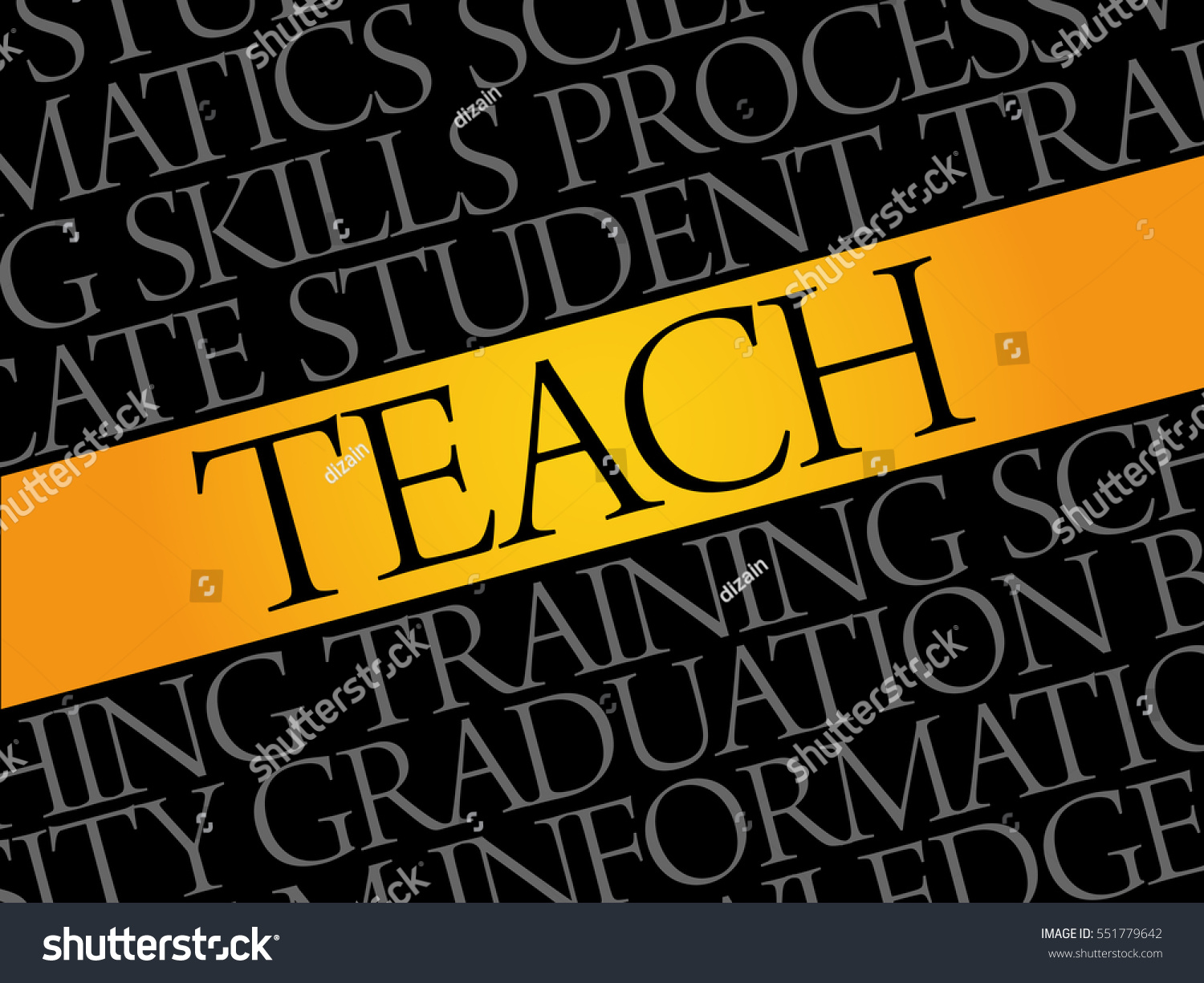 Teach Word Cloud Collage Education Concept Stock Vector (Royalty Free ...