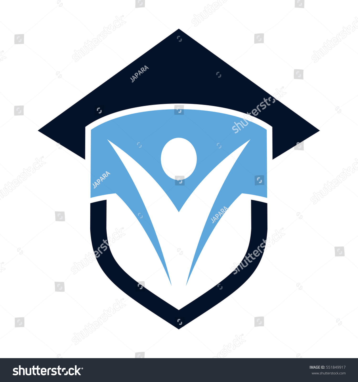 Education Logo Template Toga Hat Combination Stock Vector (Royalty Free ...