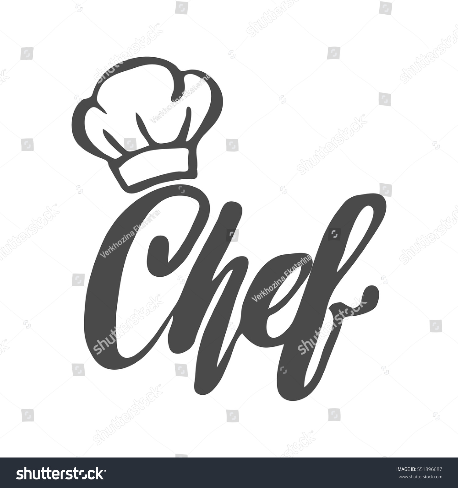 Надпись шеф повар