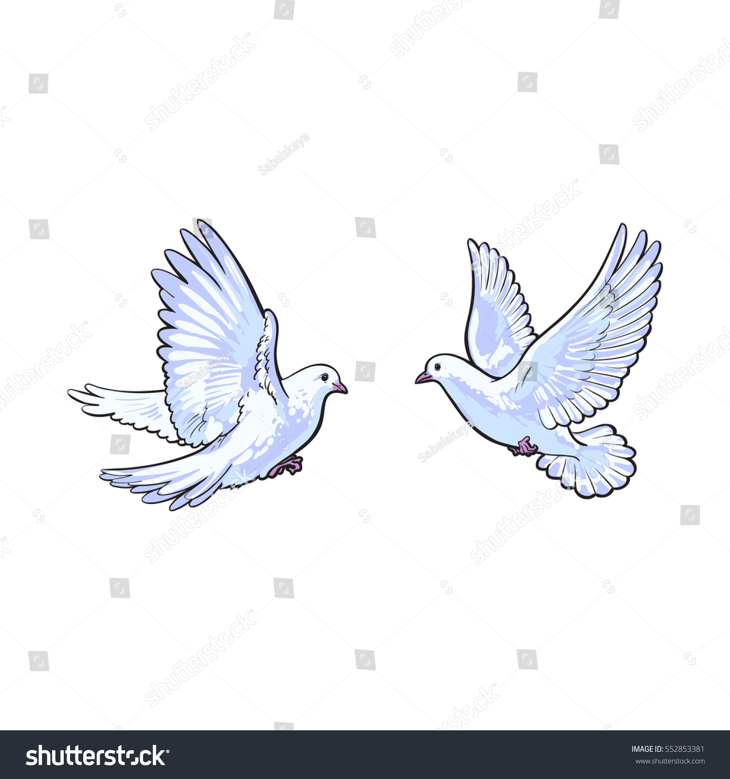 391 Two Doves Flying To Heaven Images, Stock Photos & Vectors ...