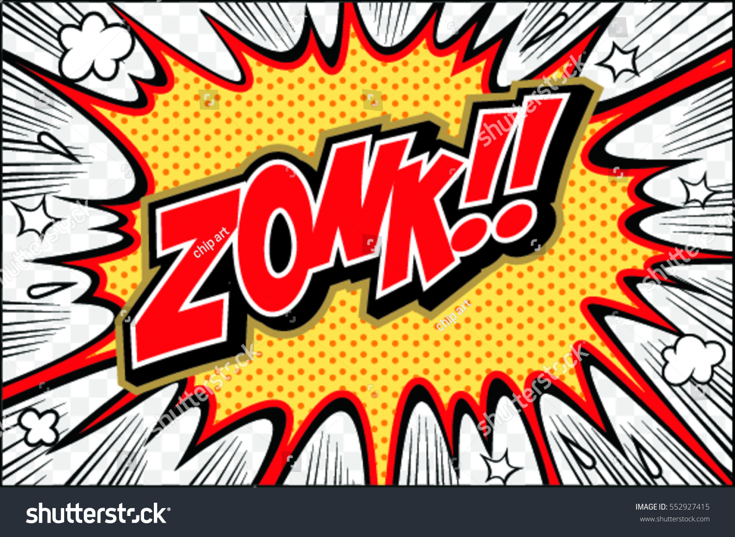 Zonk Comic Speech Bubbledoodle Speech Comic Stock-vektor (royaltyfri) 55292...