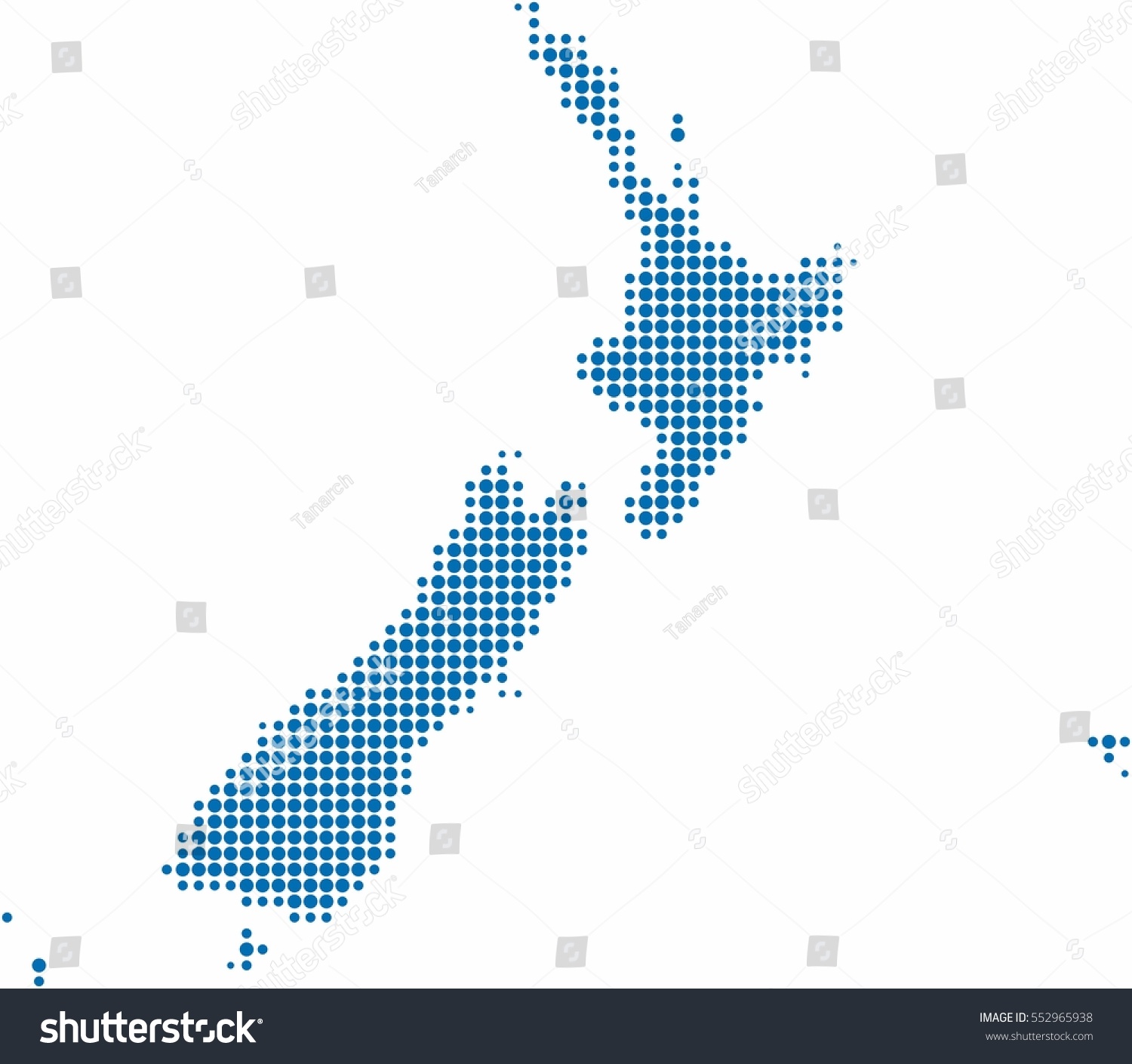 Blue Circle Shape New Zealand Map Stock Vector (Royalty Free) 552965938 ...