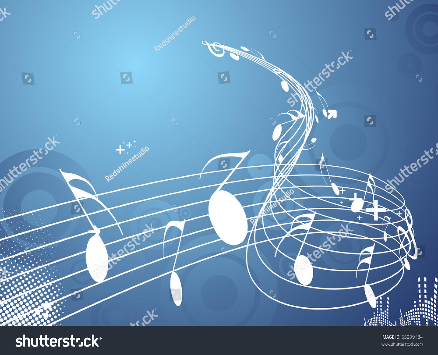 Music Notes Design Use Vector Illustration Stock Vector (Royalty Free ...