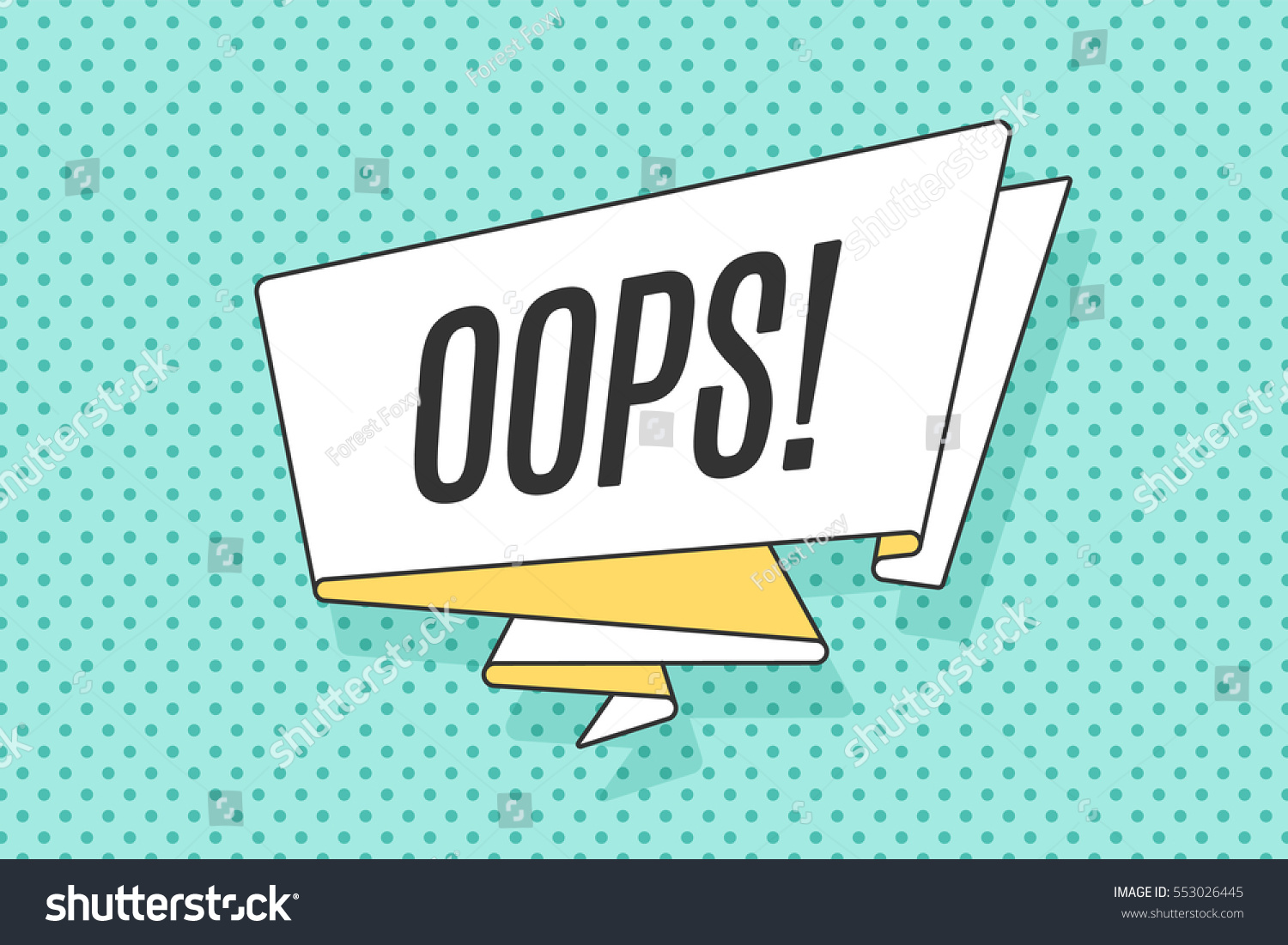 Ribbon Banner Word Oops Emotion Blame Stock Vector (Royalty Free ...