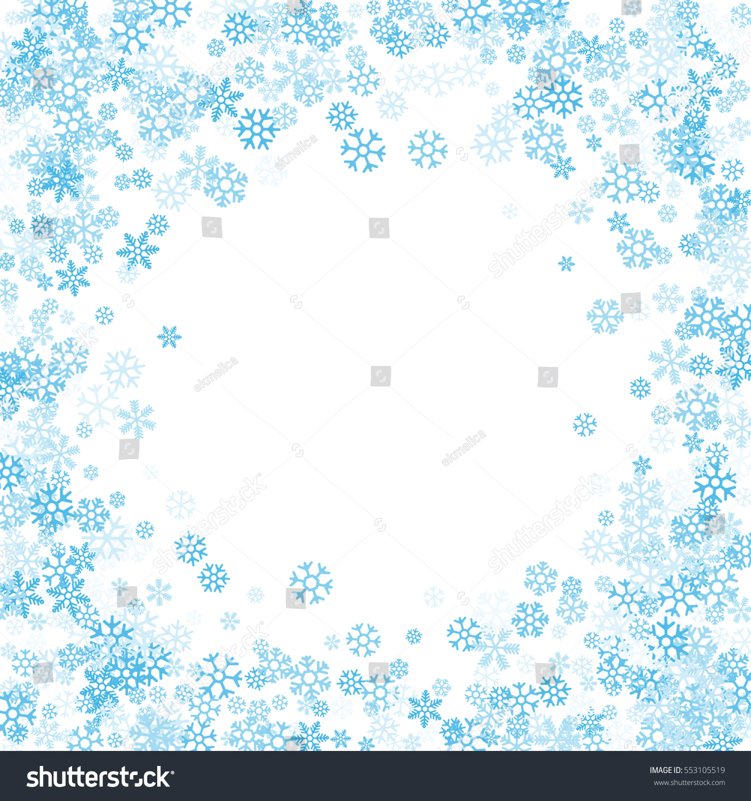 Round Frame Border Scatter Blue Shades Stock Illustration 553105519 ...