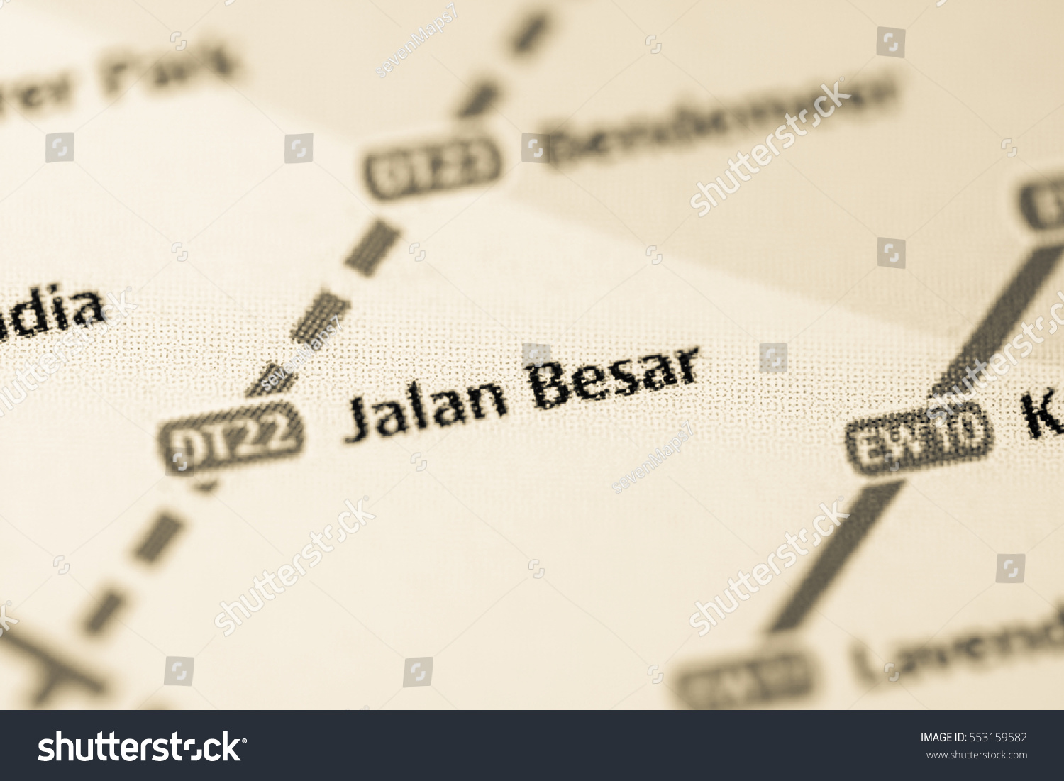 Jalan Besar Station Singapore Metro Map Stock Photo 553159582 ...