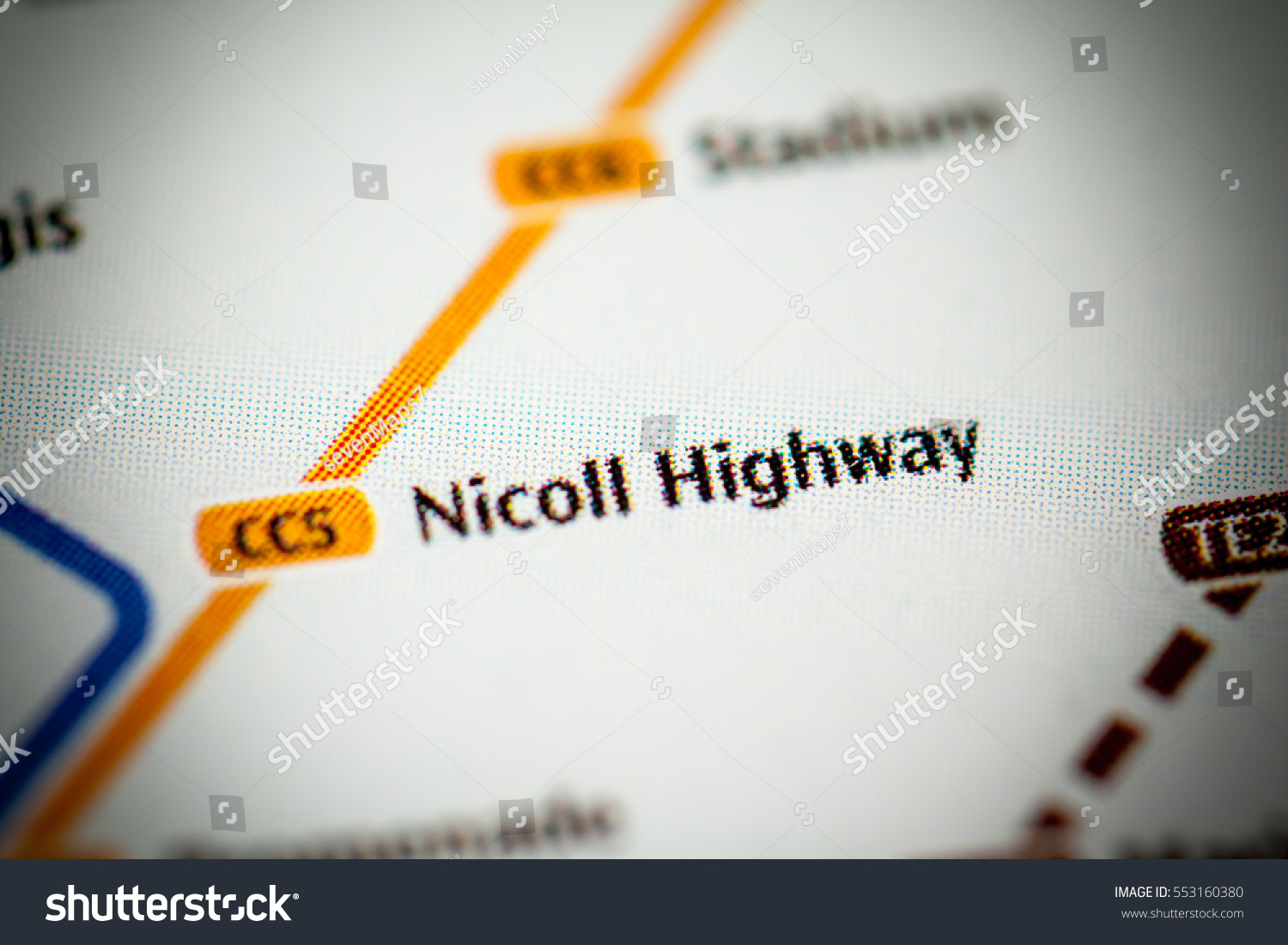 Nicoll Highway Station Singapore Metro Map Stock Photo 553160380 ...