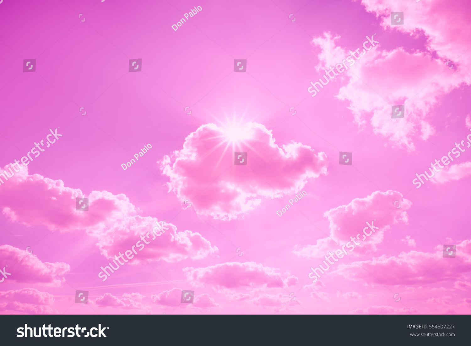 Vivid Pink Barbie Sky Sun Star Stock Photo 554507227 | Shutterstock