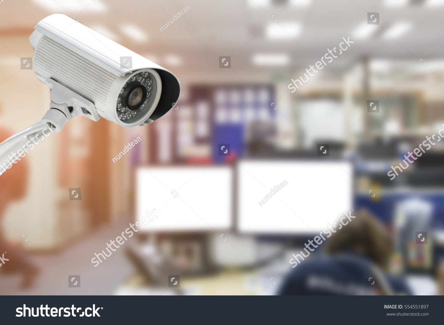 Cctv Camera Security Operating Office Building Stock Photo 554551897 ...