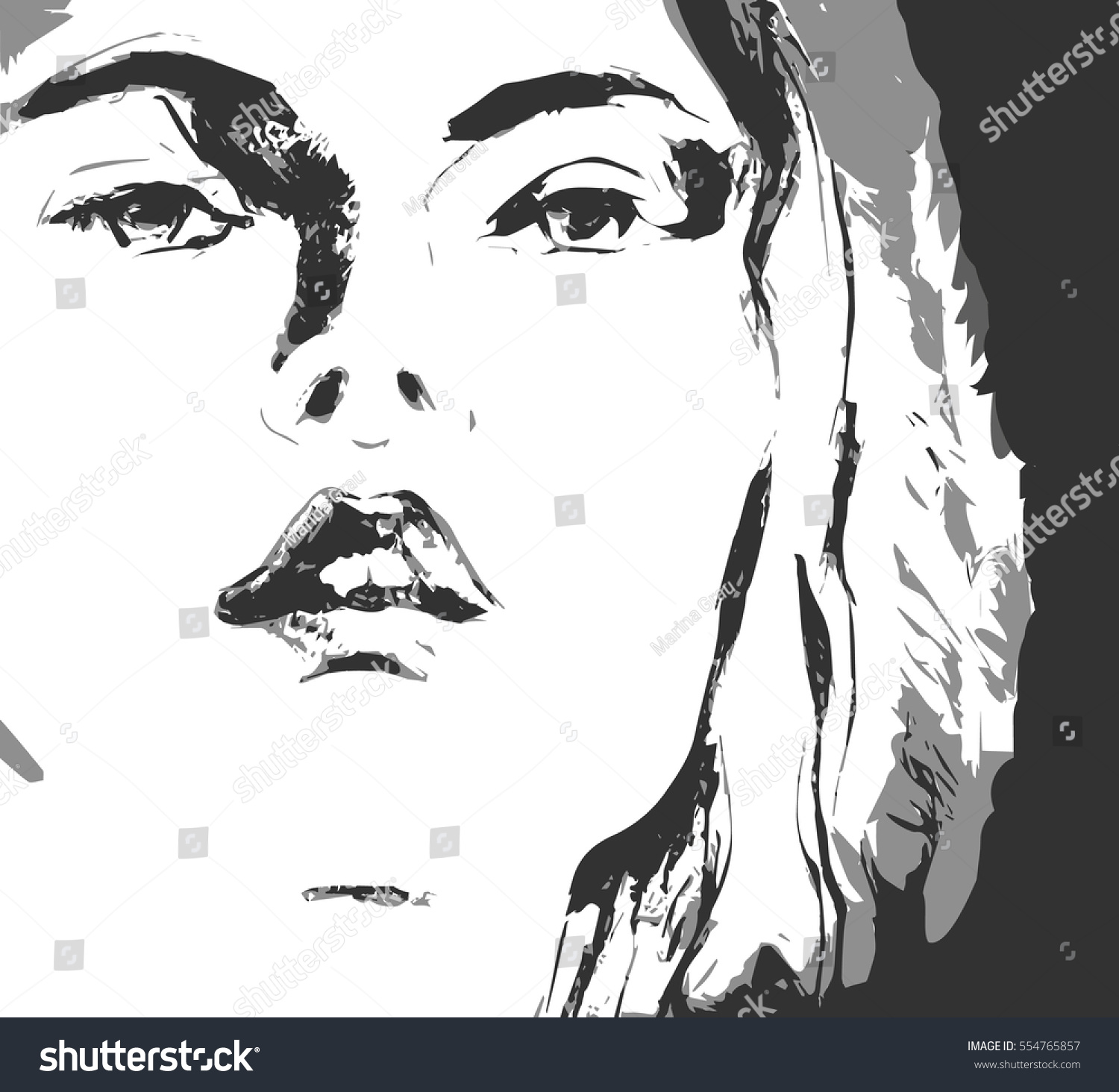 Woman Portrait Vector Illustration Stock Vector (Royalty Free ...