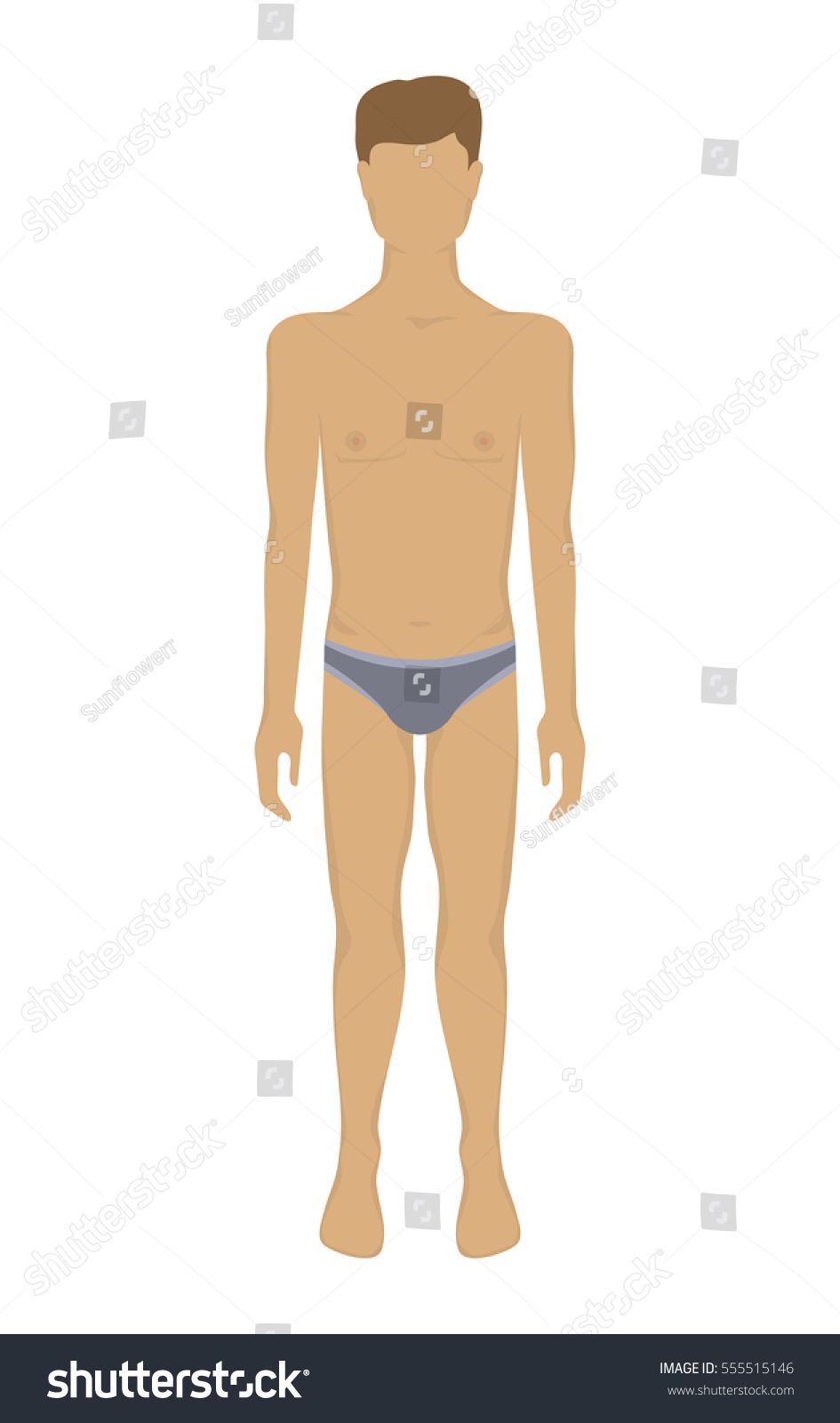 Man Body Male Body Underwear Illustration 스톡 일러스트 555515146 Shutterstock