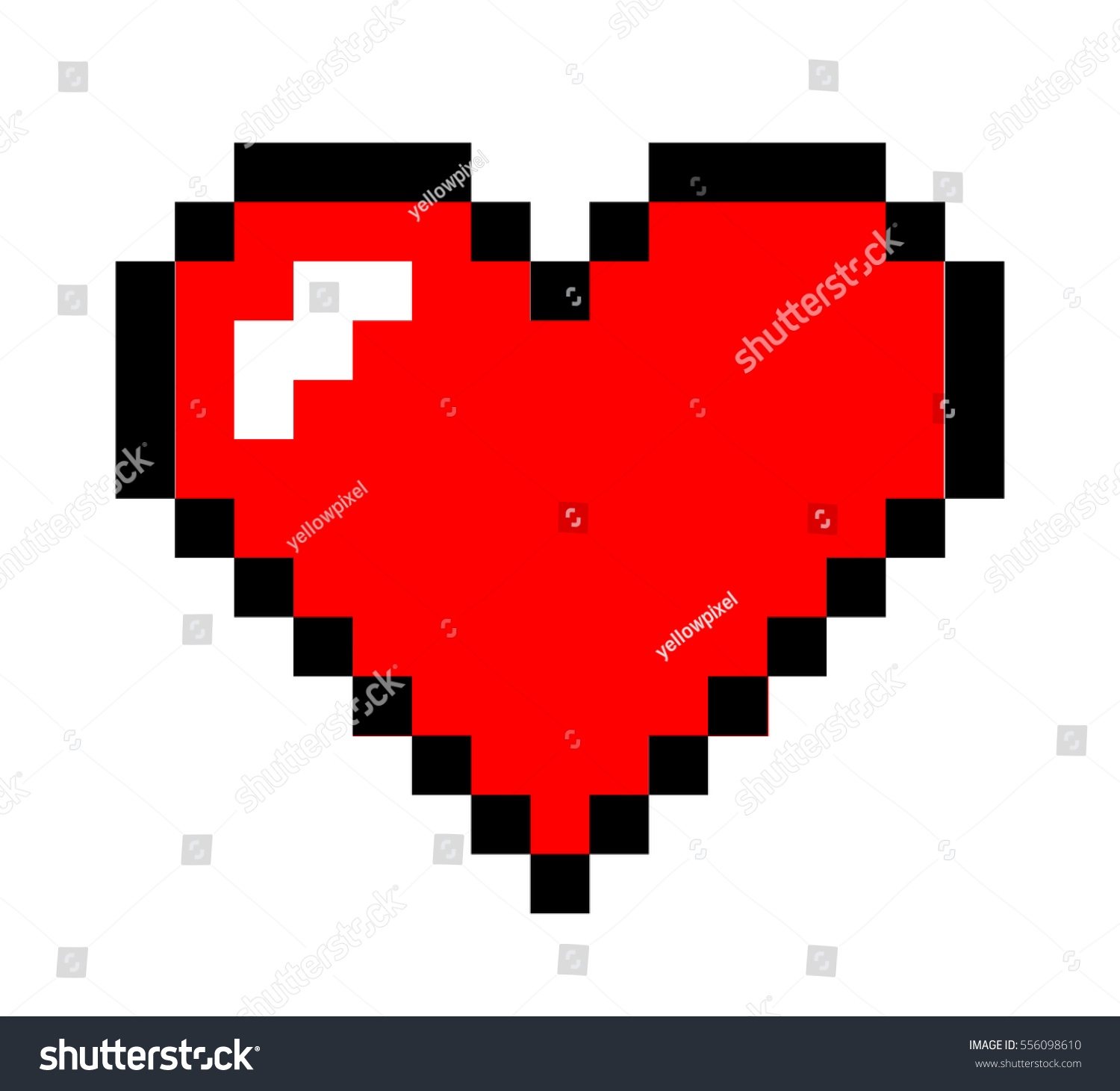 Сердце пиксель арт