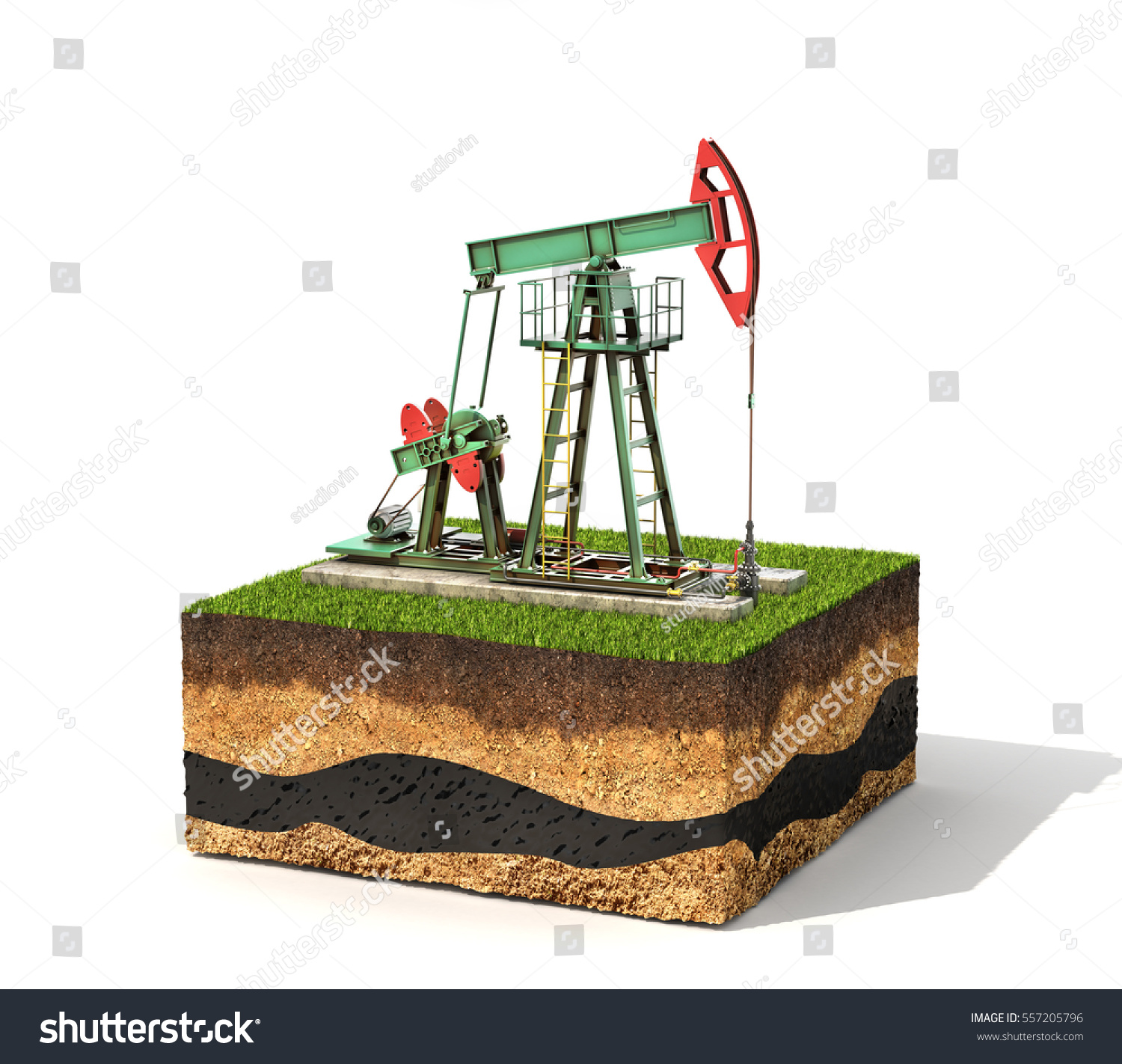 Concept Resources Cross Section Ground Pump Stock Illustration ...