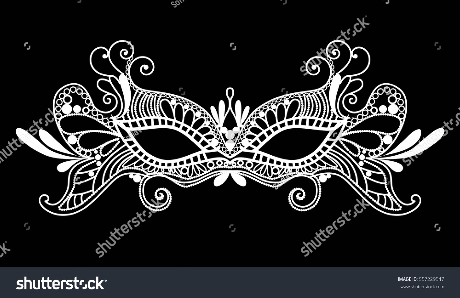 Mardi Gras Carnival Mask Lace Mono Stock Vector (Royalty Free ...