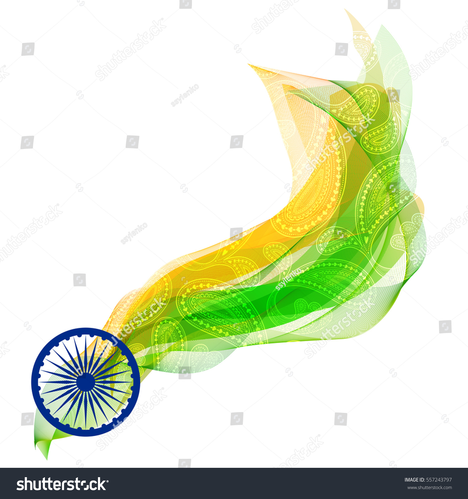 Illustration Happy Republic Day India Background Stock Vector (Royalty ...