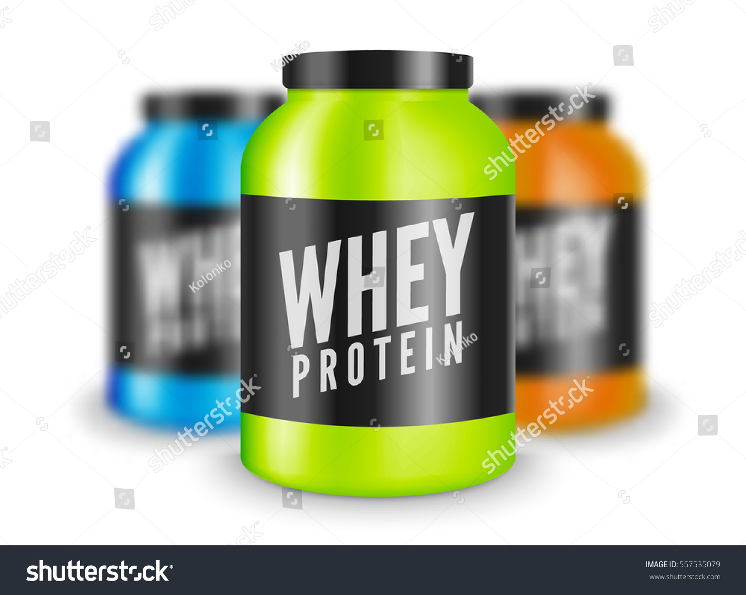 Whey Protein Bodybuilding Nutrition Isolated On Stock Vector (royalty 