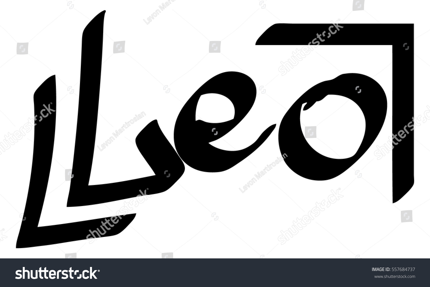 Имя лео. Idea logo Leo name.