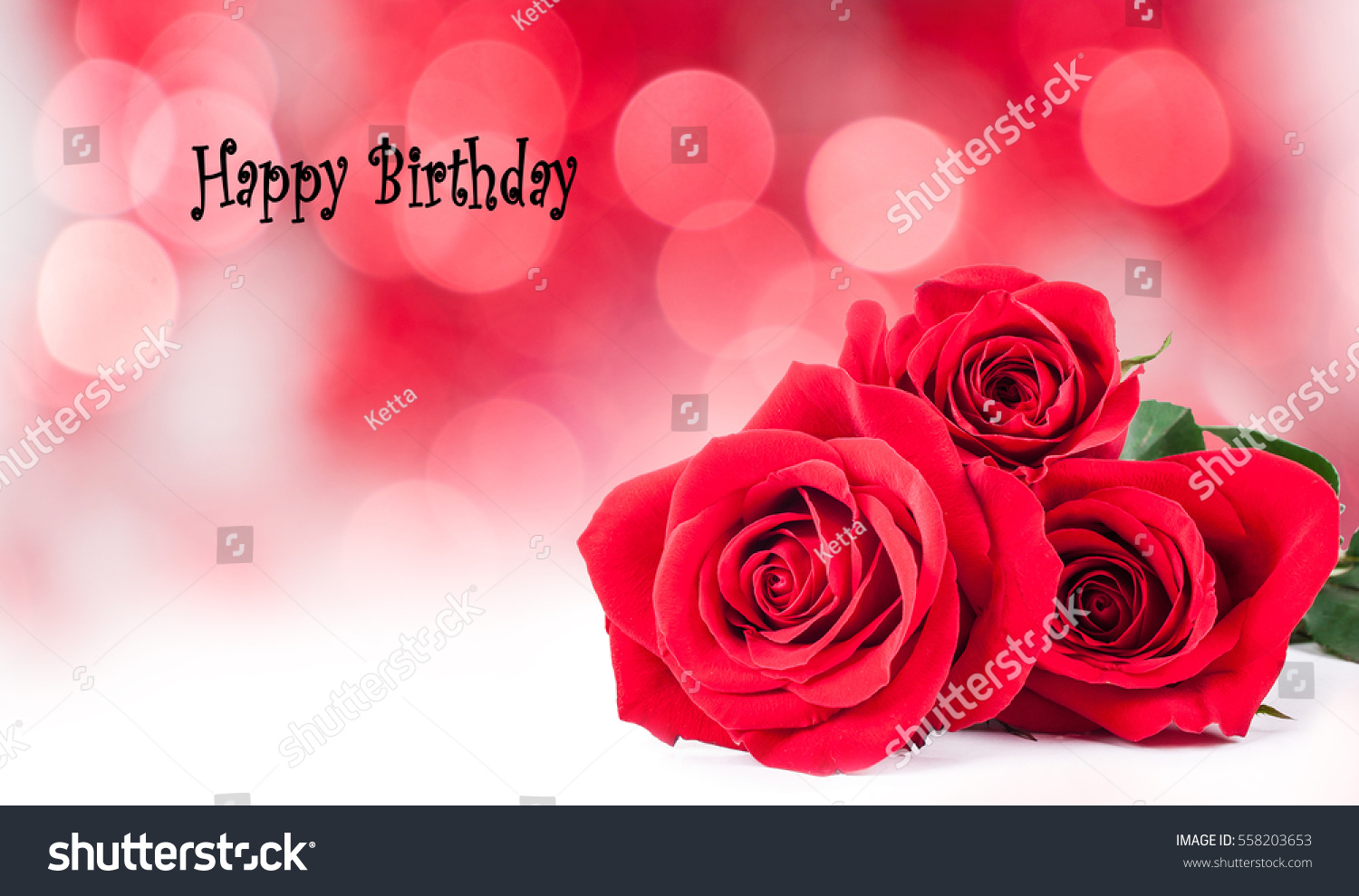 Birthday Cards Red Roses Stock Photo 558203653 | Shutterstock