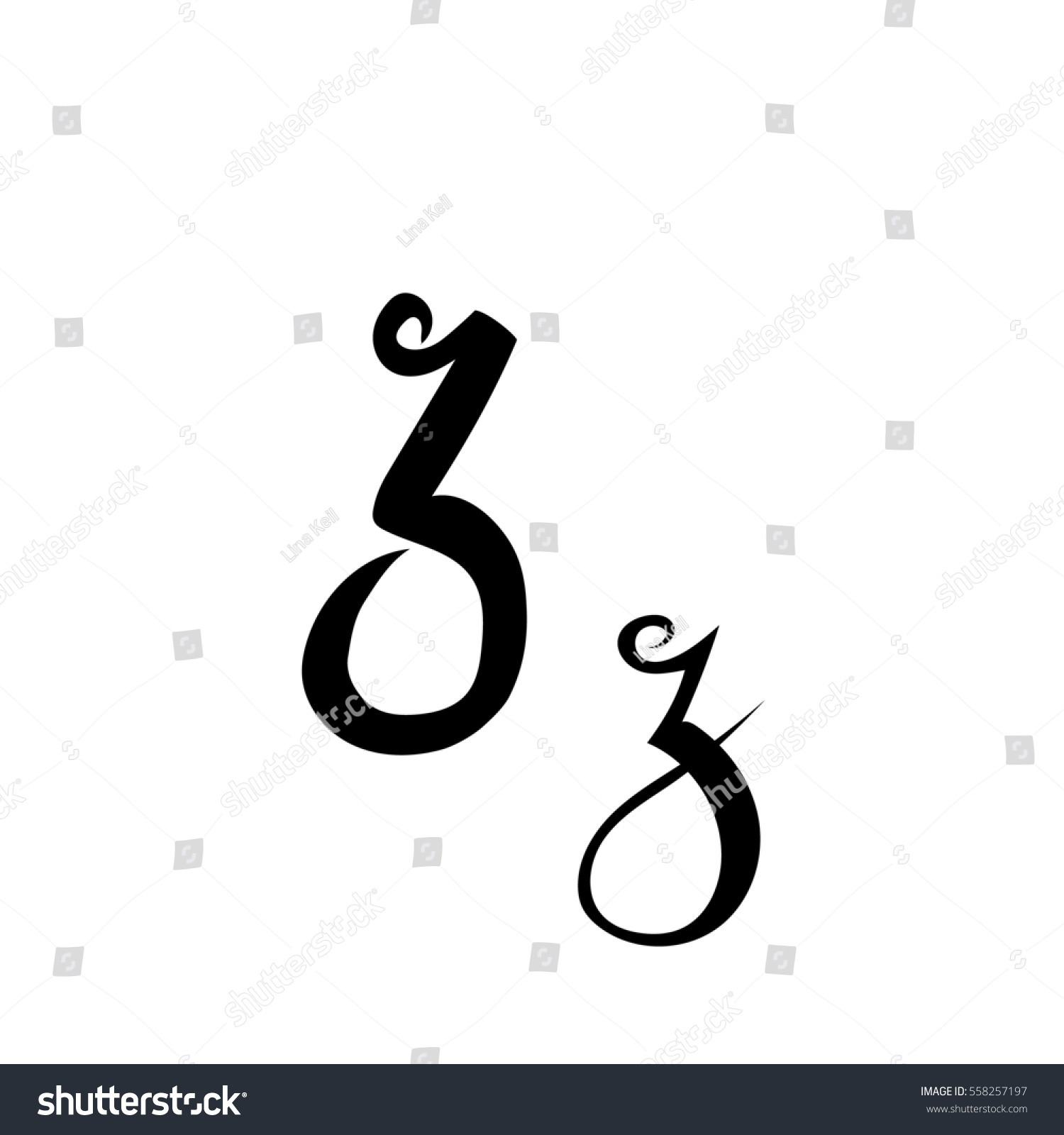 calligraphy letter z