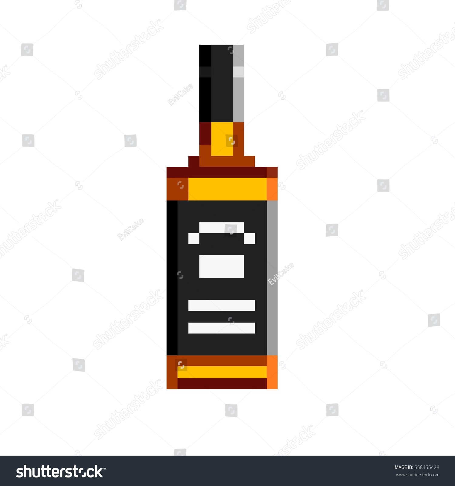 Бутылка из пикселей