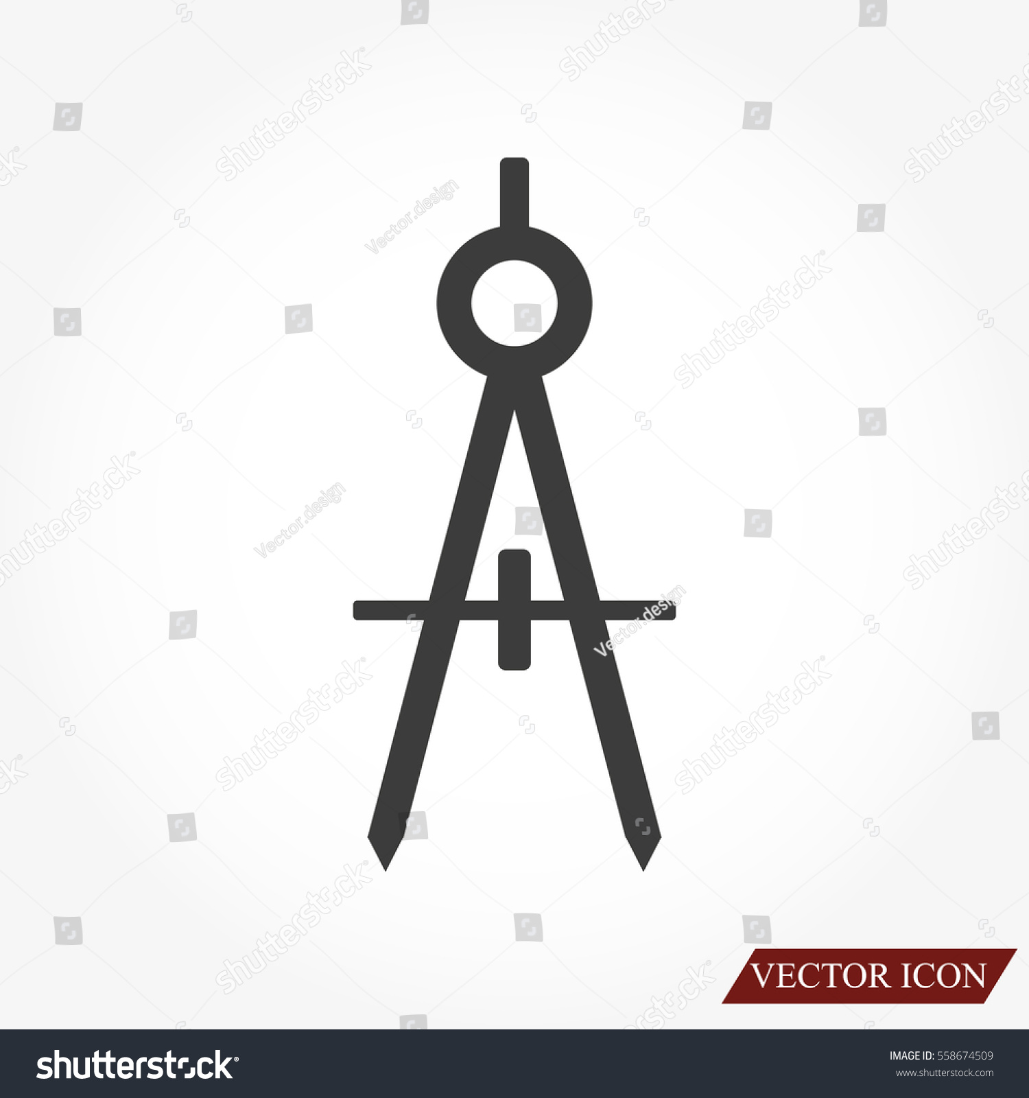 Compass Icon Stock Vector (Royalty Free) 558674509 | Shutterstock