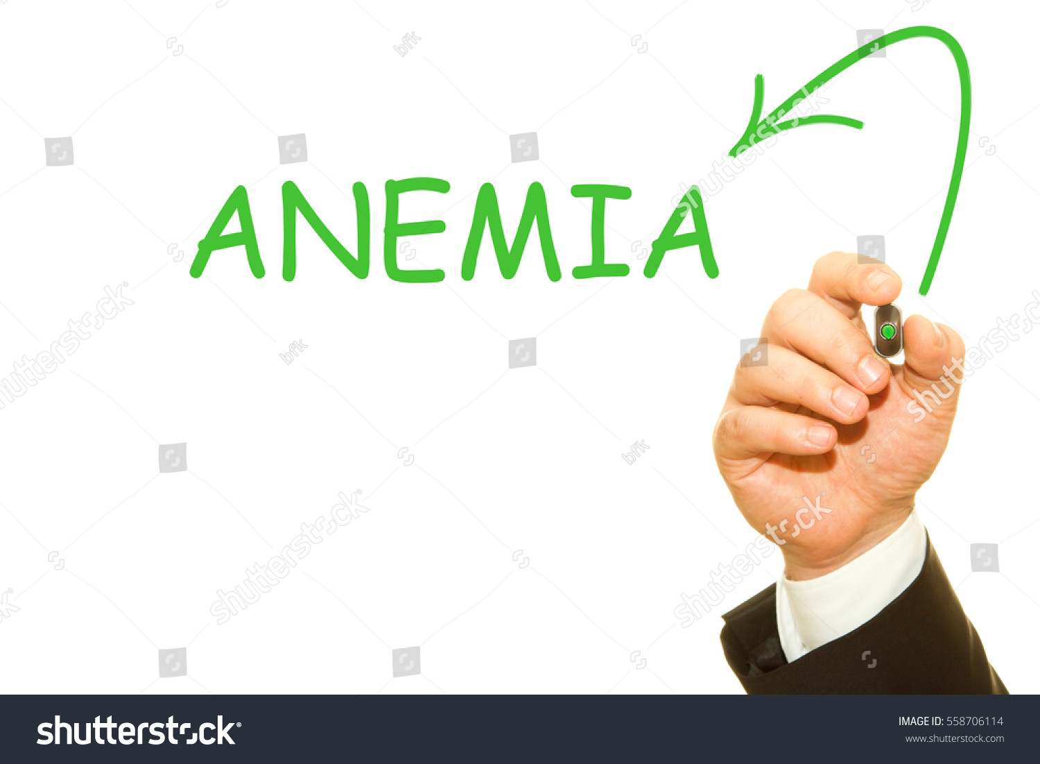 Hand Writing Anemia Word Marker On Stock Photo 558706114 | Shutterstock