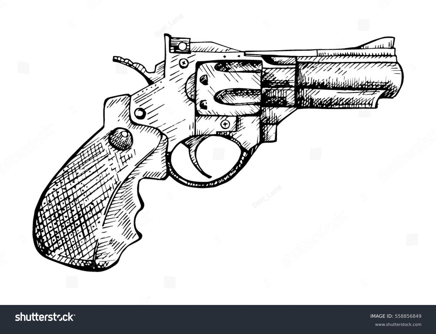 Револьвер спереди рисунок