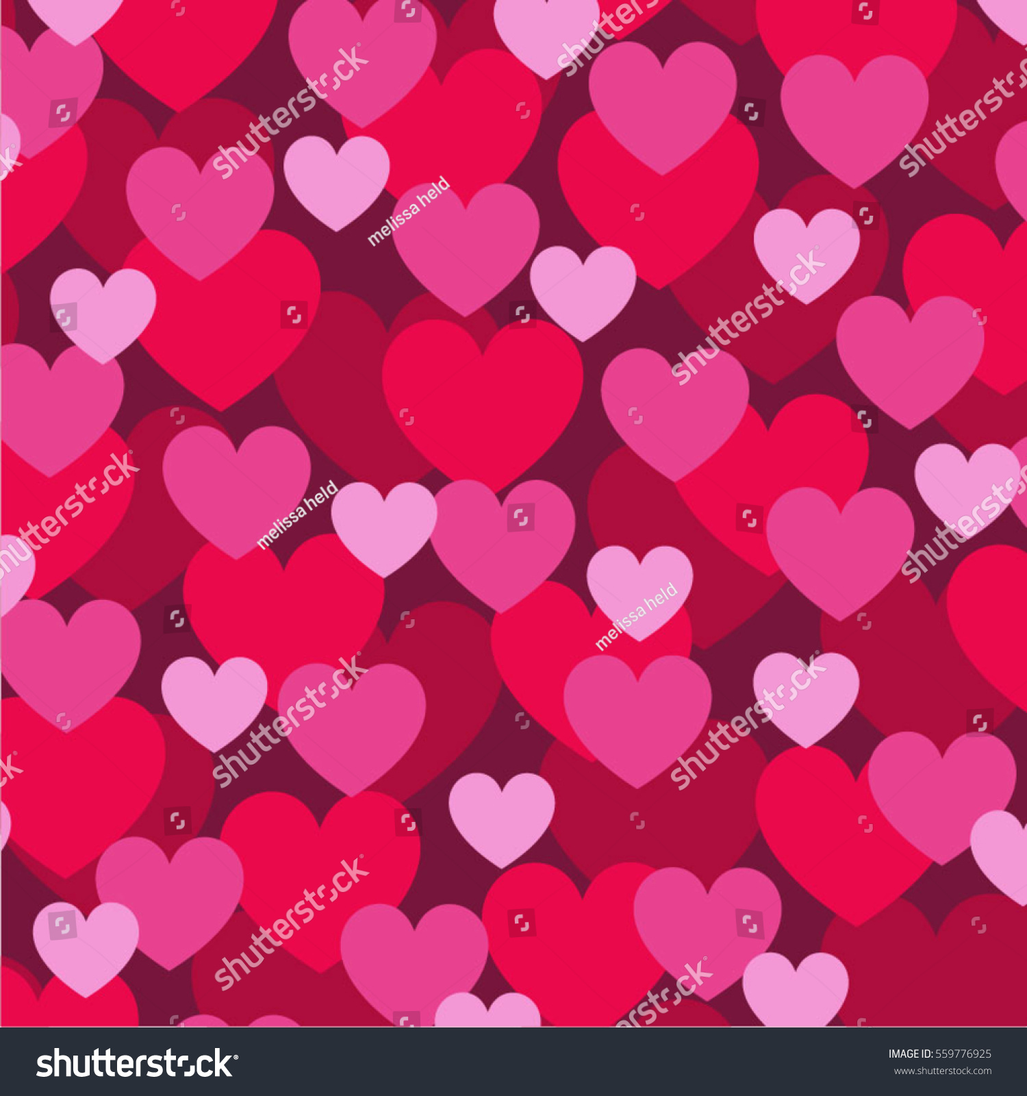 Overlapping Heart Pattern Stock Vector (Royalty Free) 559776925 ...