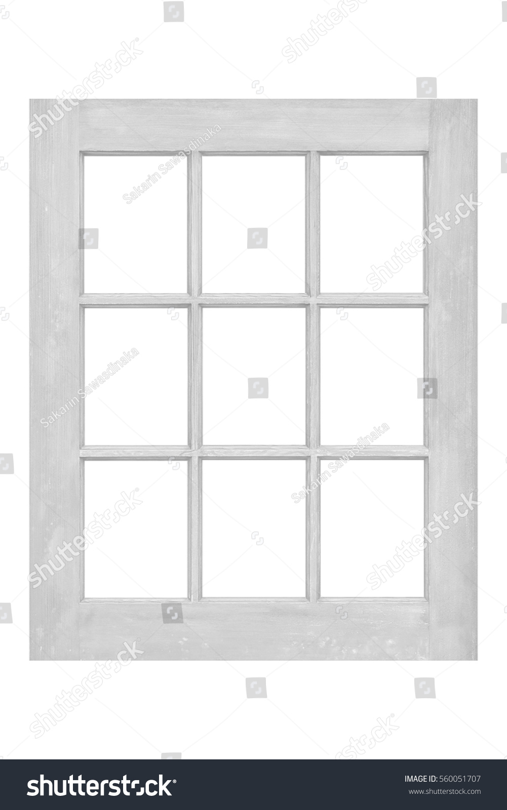 Wood Window Frame Isolated On White Stock Photo 560051707 | Shutterstock