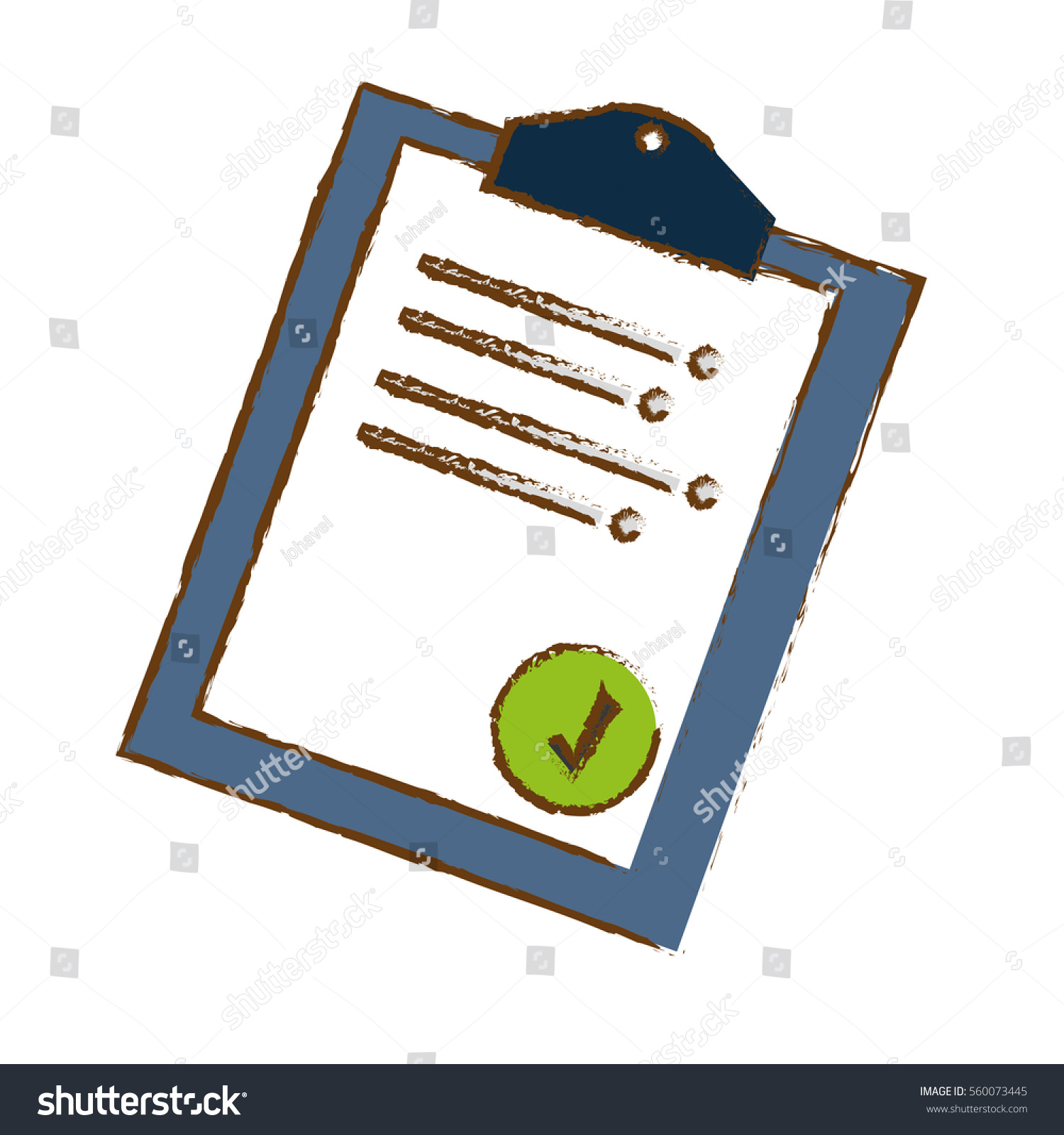 Clipboard Check Mark Icon Image Sketch Stock Vector Royalty Free