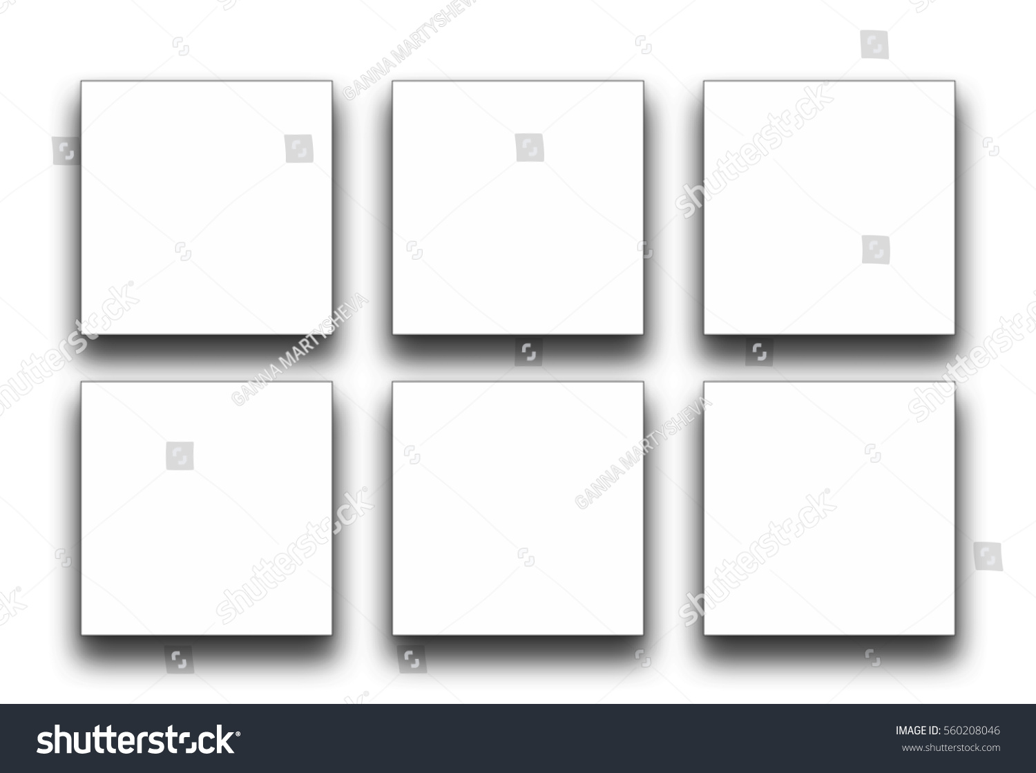 6 White Squares On White Background Stock Photo 560208046 | Shutterstock