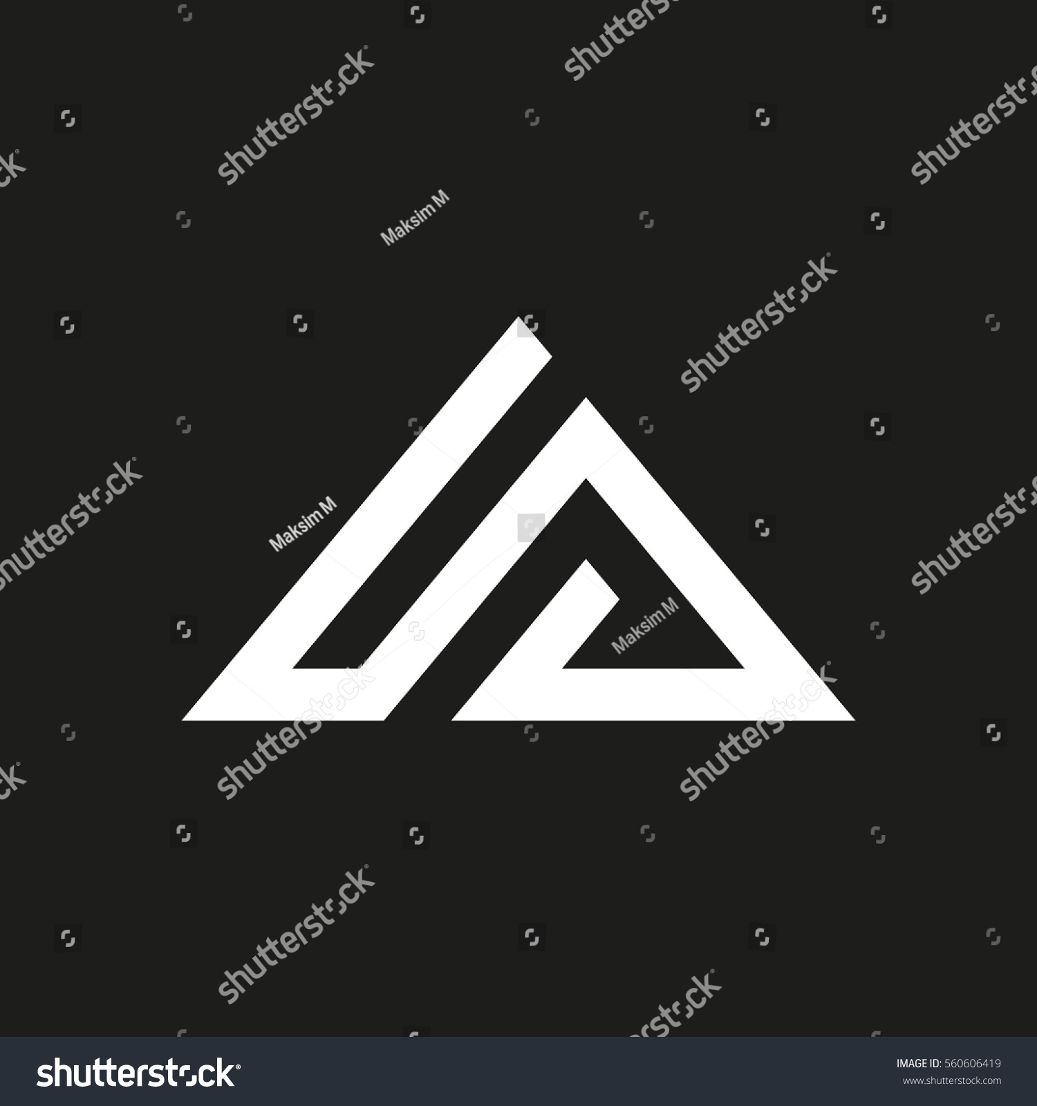 Triangle Logo Design Vector Stock Vector (Royalty Free) 560606419 ...