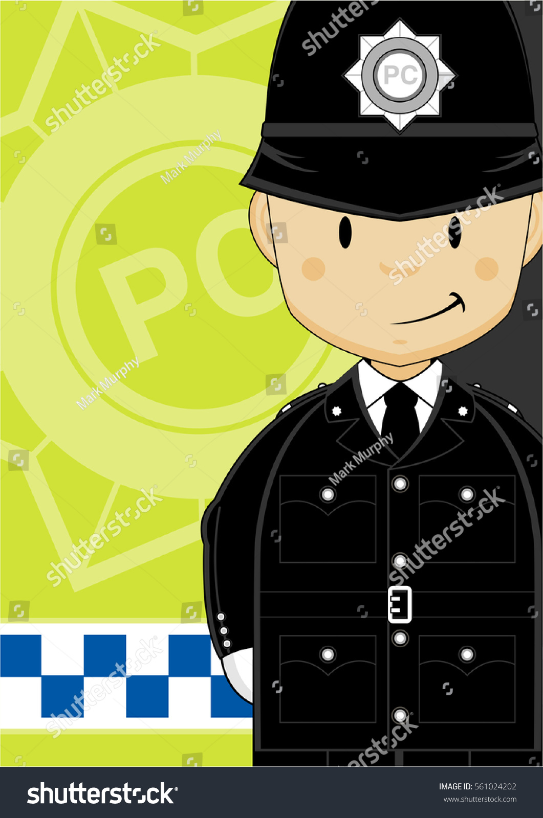 Cartoon British Police Officer Stock Vector (Royalty Free) 561024202 ...