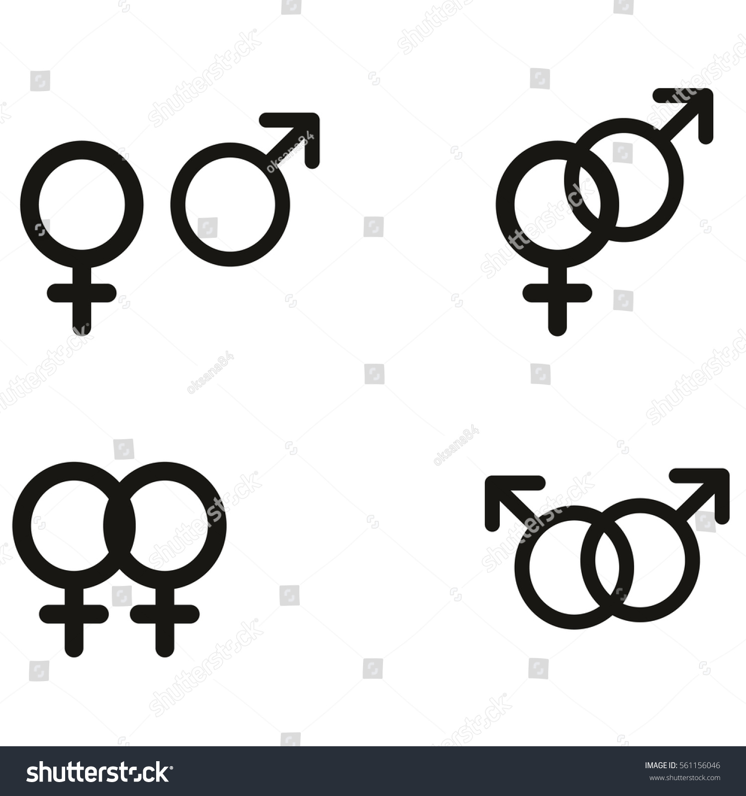 Male Female Icon Stock Vector (Royalty Free) 561156046 | Shutterstock