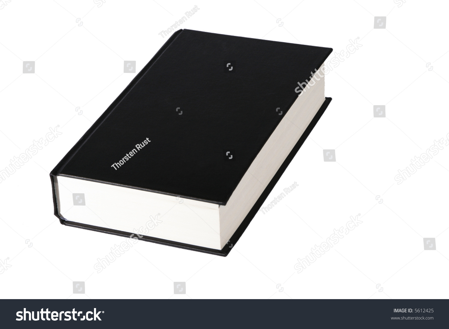 Thick Book Black Blank Cover On Stock Photo 5612425 | Shutterstock