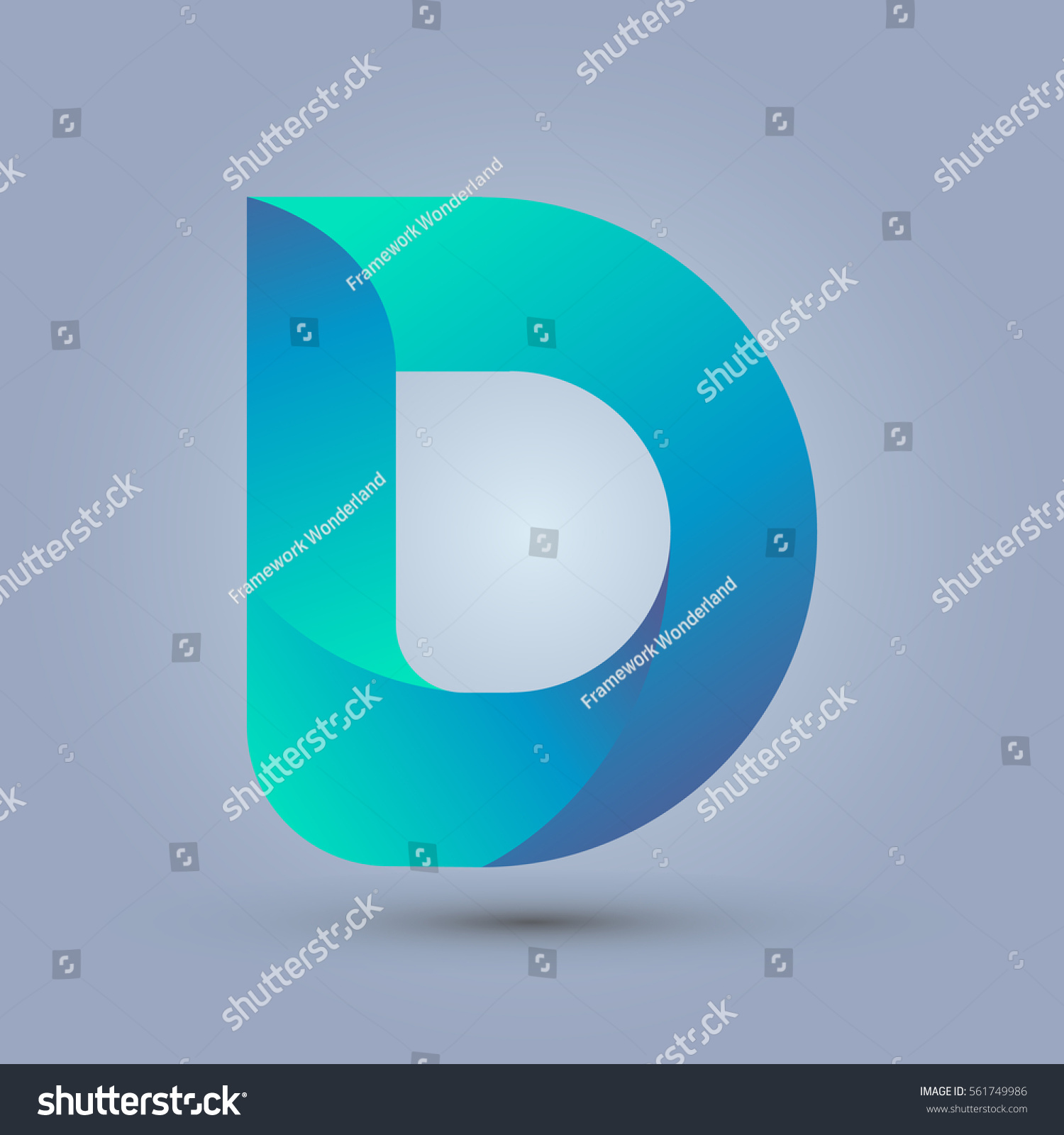 Letter D Icon Logo Template New Stock Vector (Royalty Free) 561749986 ...