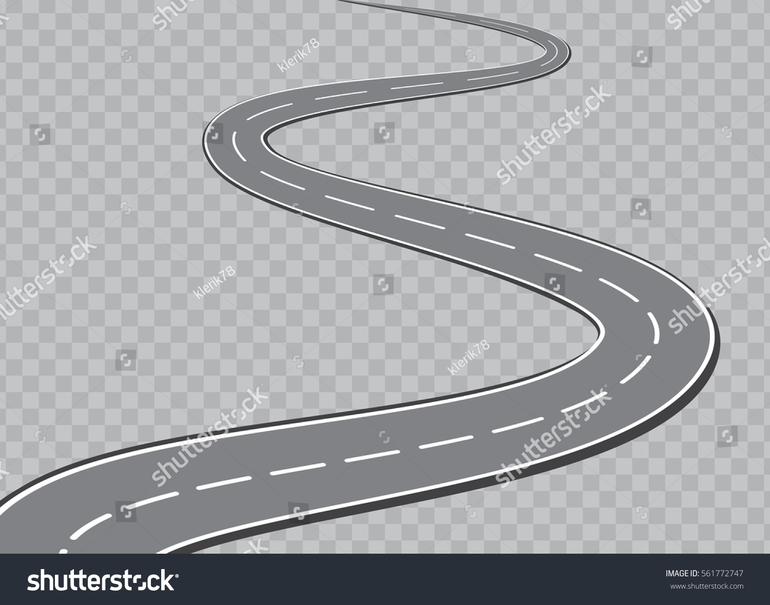 Winding Road Isolated Transparent Special Effect Stock Vector (Royalty ...