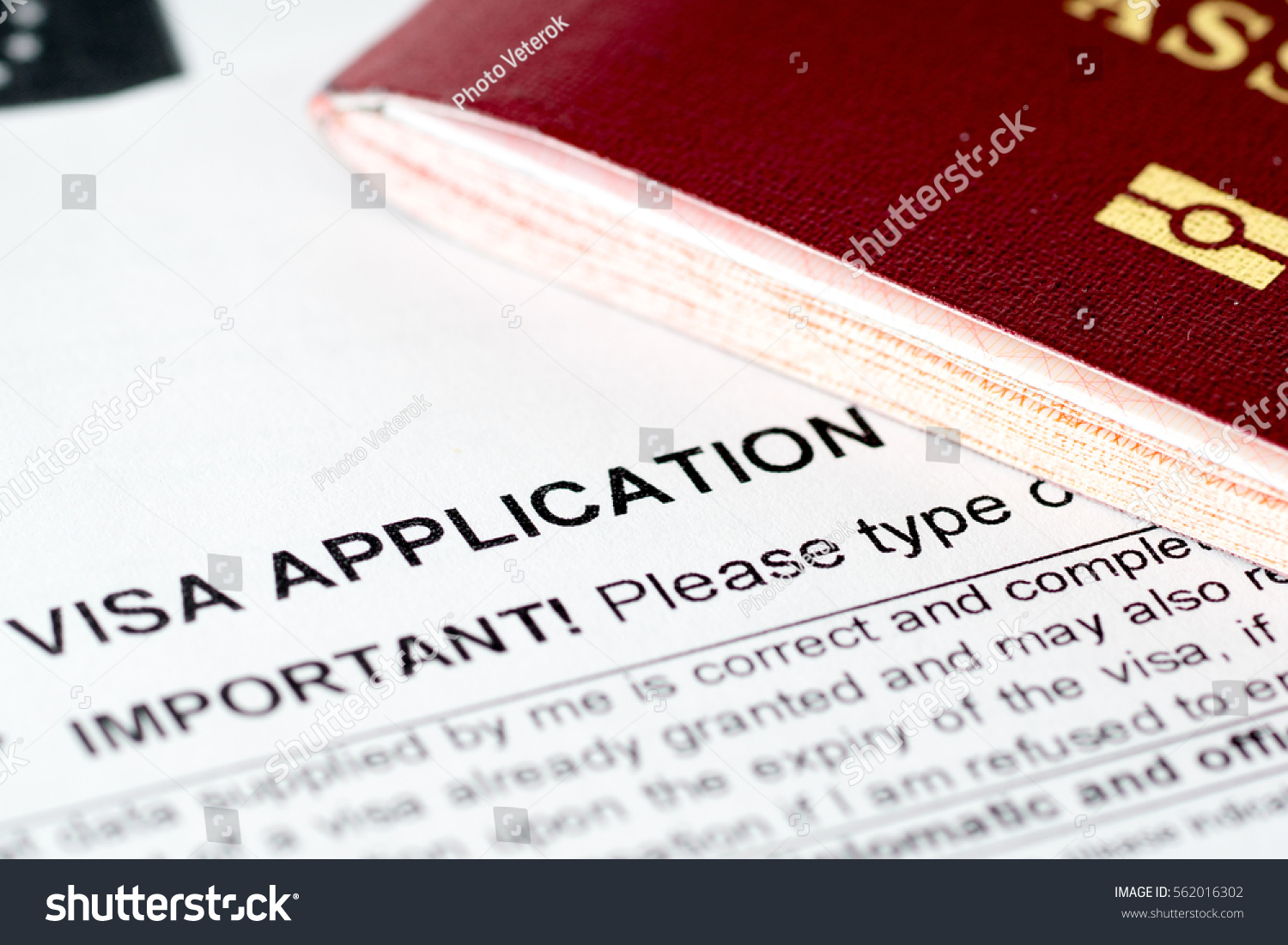 Europe Union Visa Application Form Passport Stock Photo 562016302   Stock Photo Europe Union Visa Application Form With Passport 562016302 