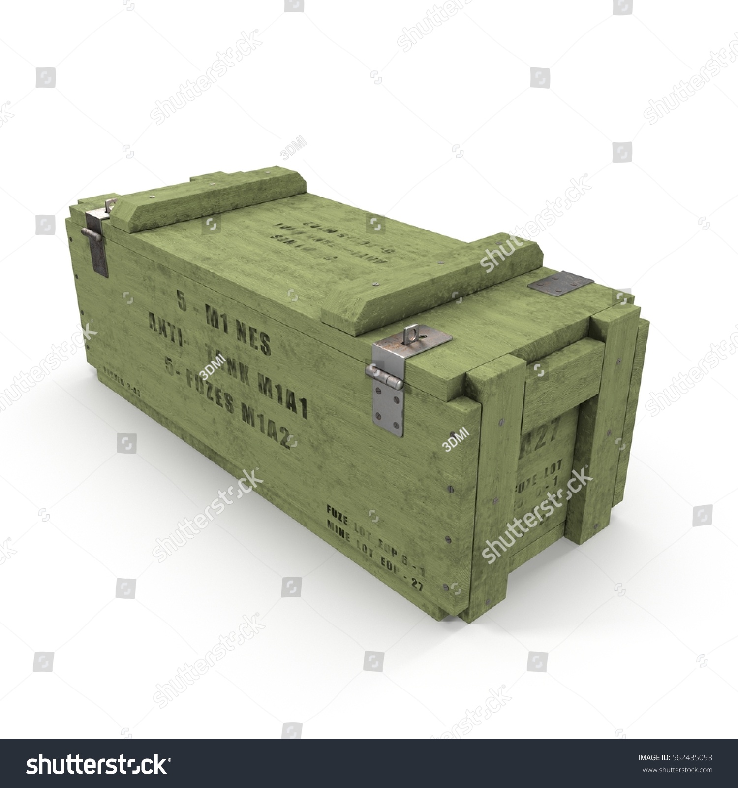 Green Military Box Explosive Isolated On Stock Illustration 562435093 ...