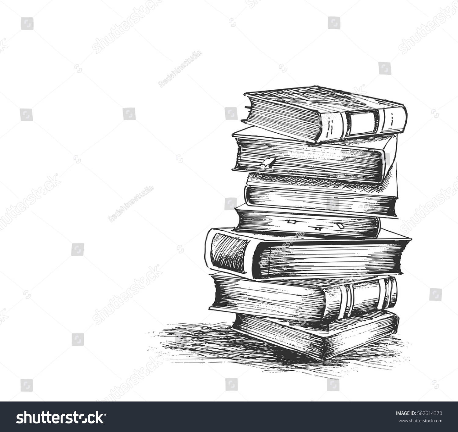 8595 Book Stack Sketch Images, Stock Photos & Vectors | Shutterstock