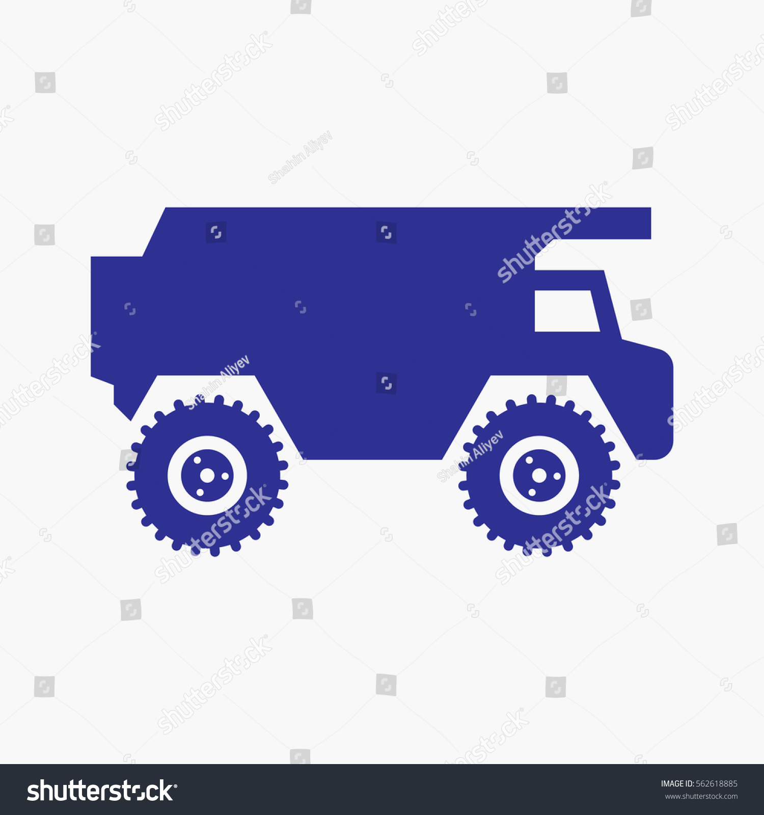 Dumping Truck Icon Off Road Automotive Stock Vector (Royalty Free ...