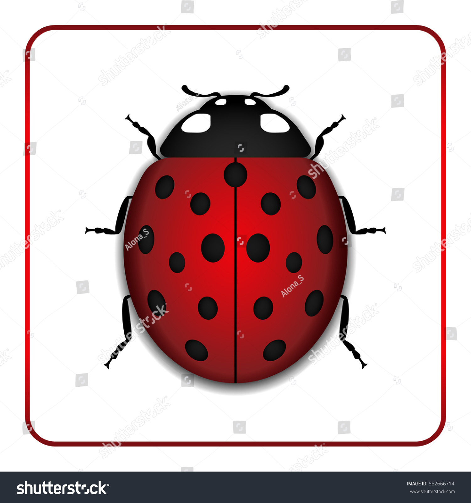 Ladybug Small Icon Red Lady Bug Stock Vector Royalty Free 562666714 Shutterstock