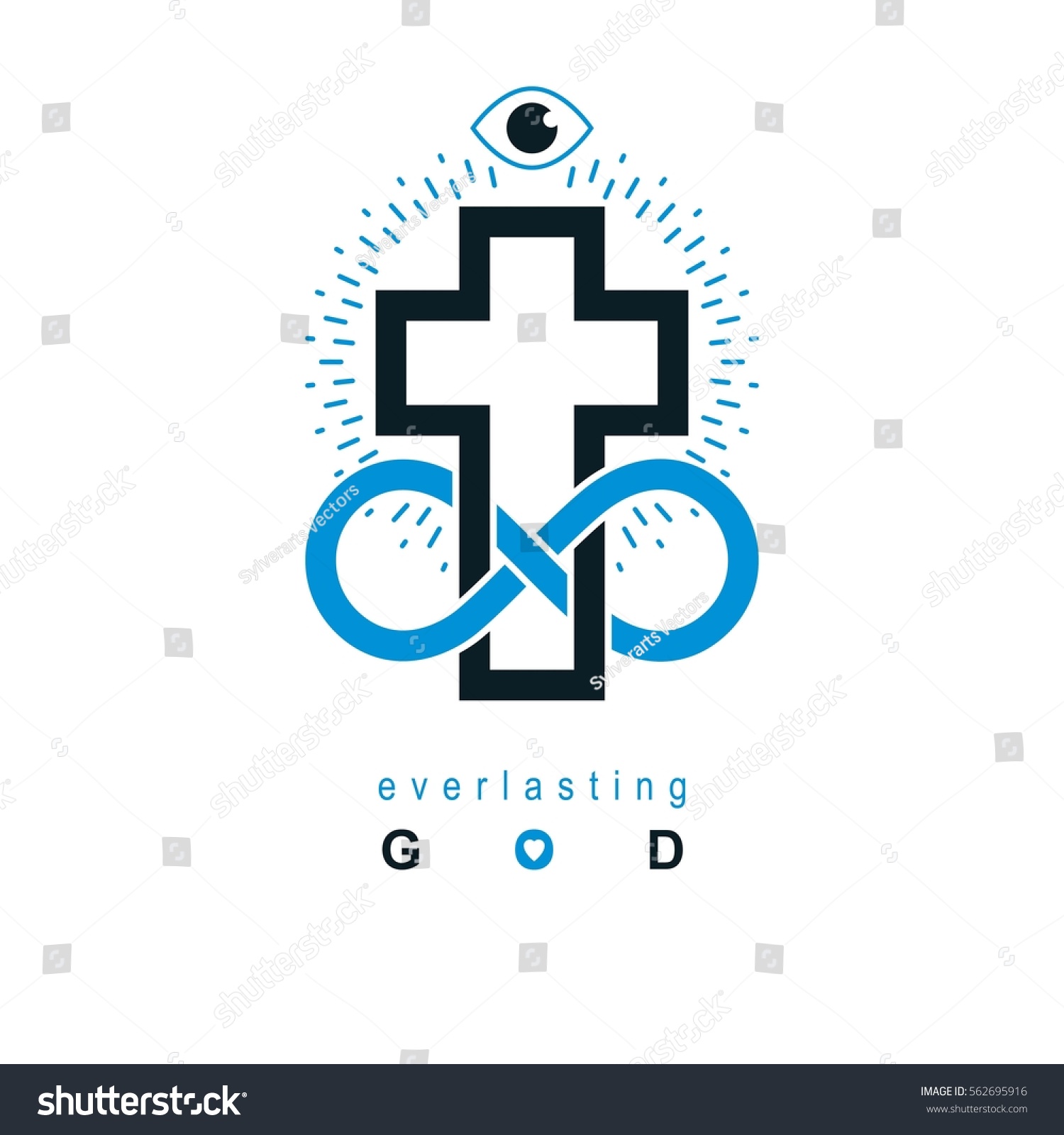 Immortal God Conceptual Symbol Combined Infinity Stock Vector (Royalty ...